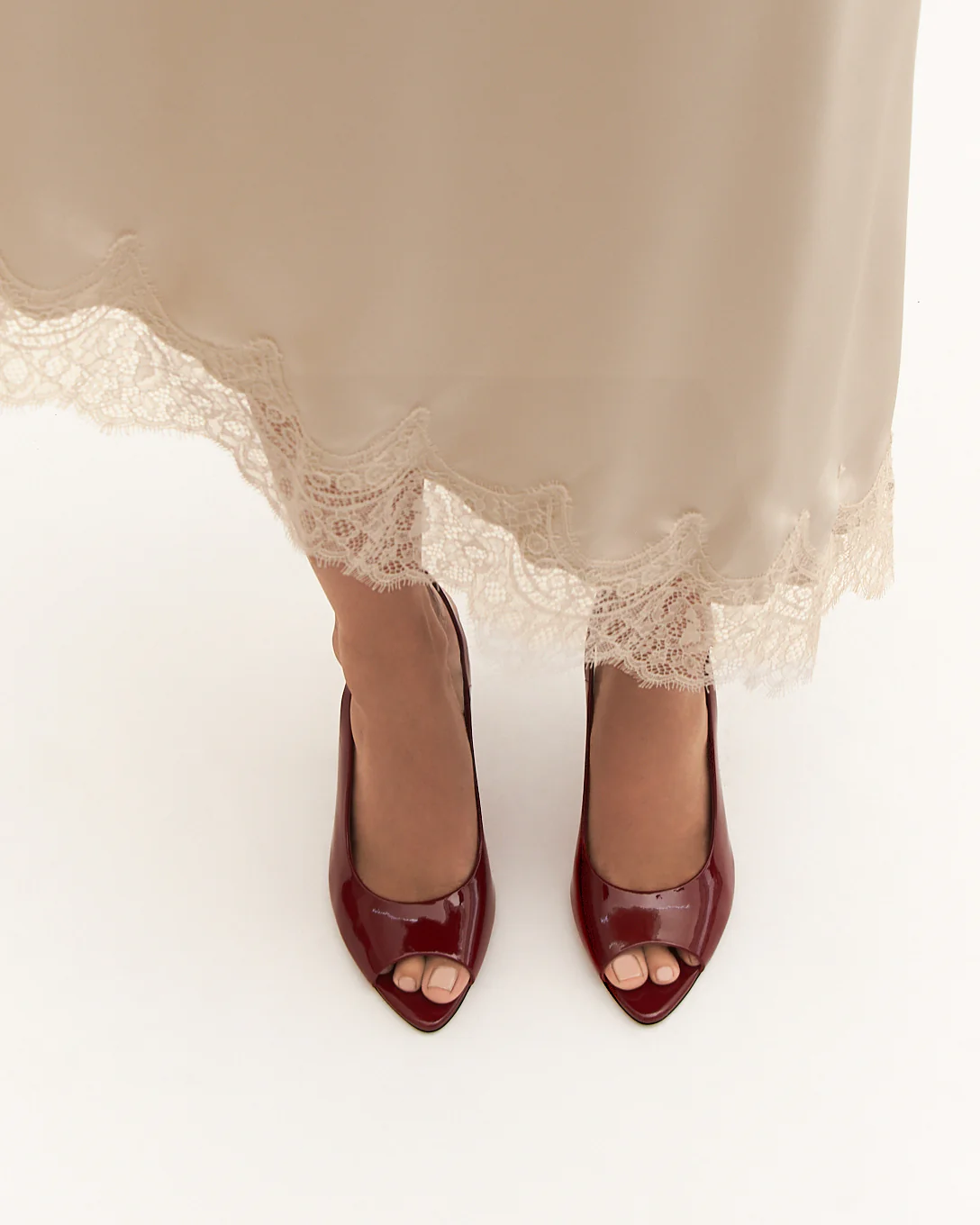 RHODA HIGH HEEL SANDALS RUBY RED PATENT - Image 7