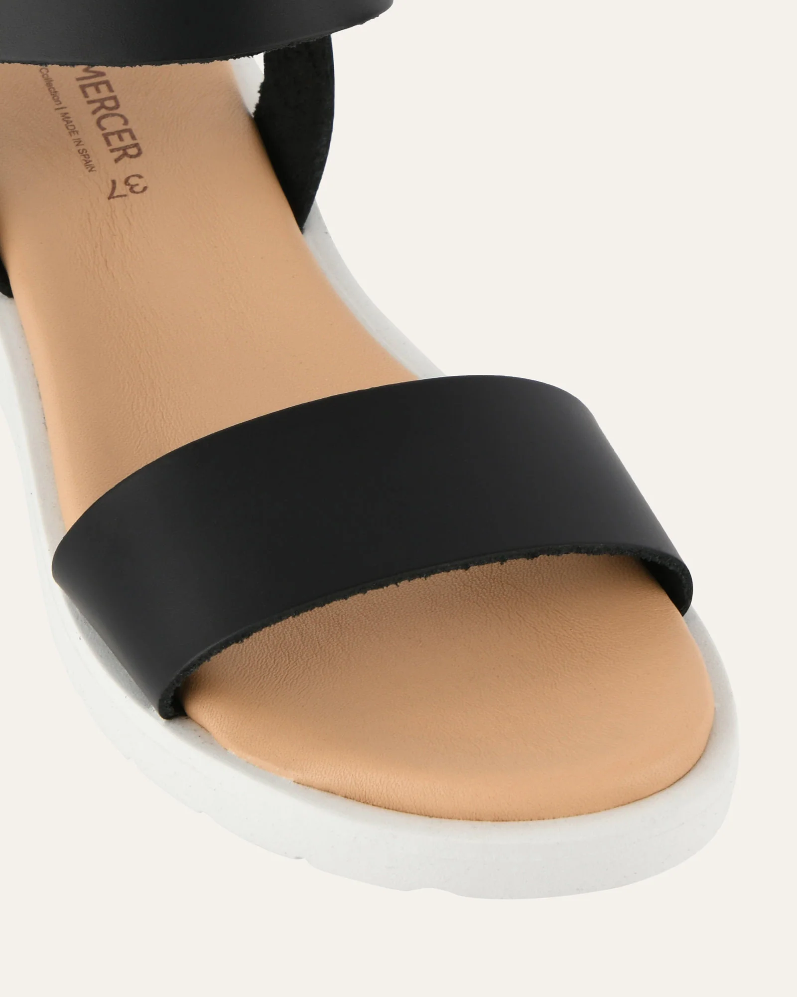 ROBIN FLAT SANDALS BLACK LEATHER - Image 4