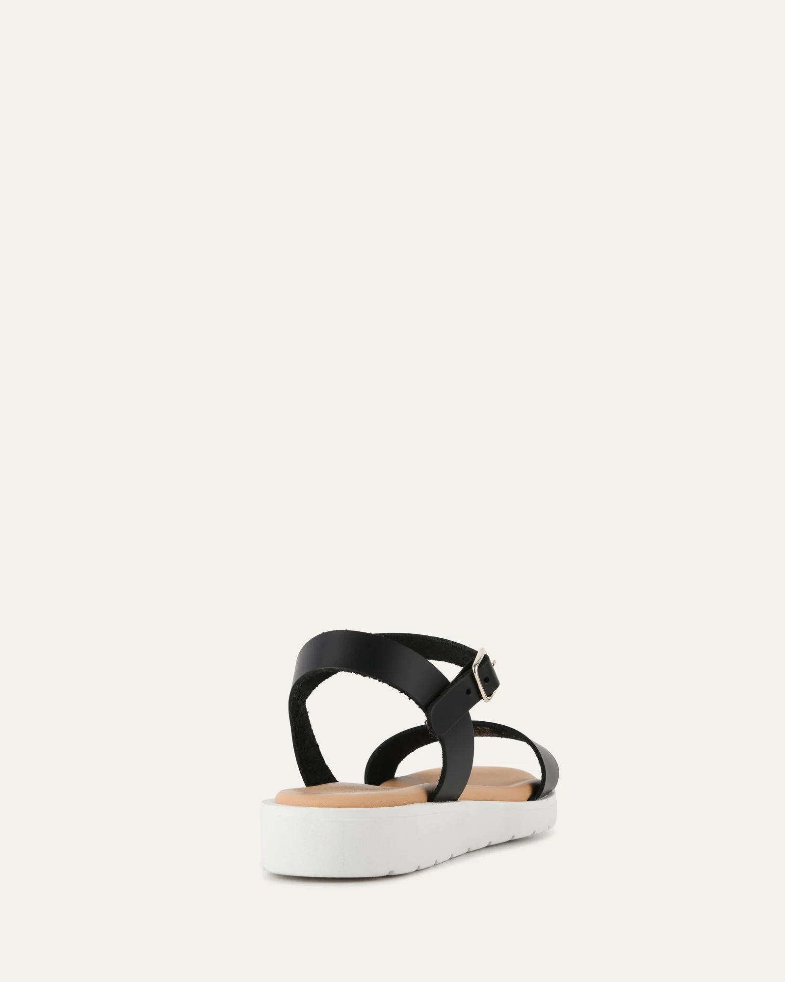 ROBIN FLAT SANDALS BLACK LEATHER - Image 5
