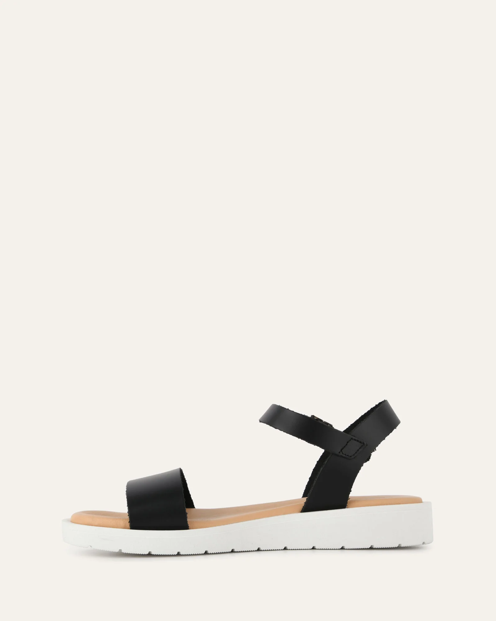 ROBIN FLAT SANDALS BLACK LEATHER - Image 6