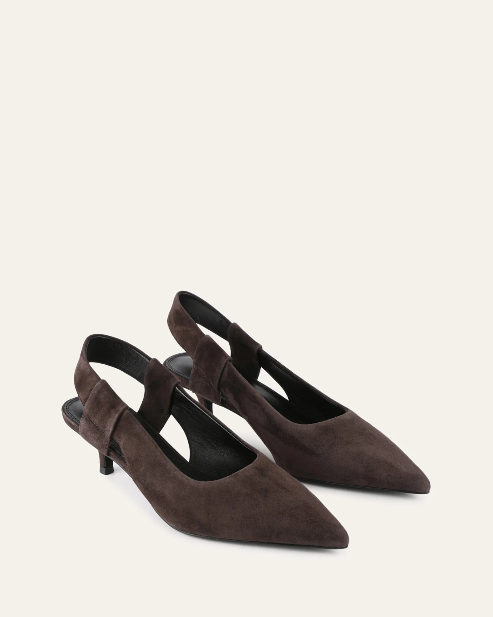 ROSA LOW HEELS BITTER CHOC SUEDE - Image 3