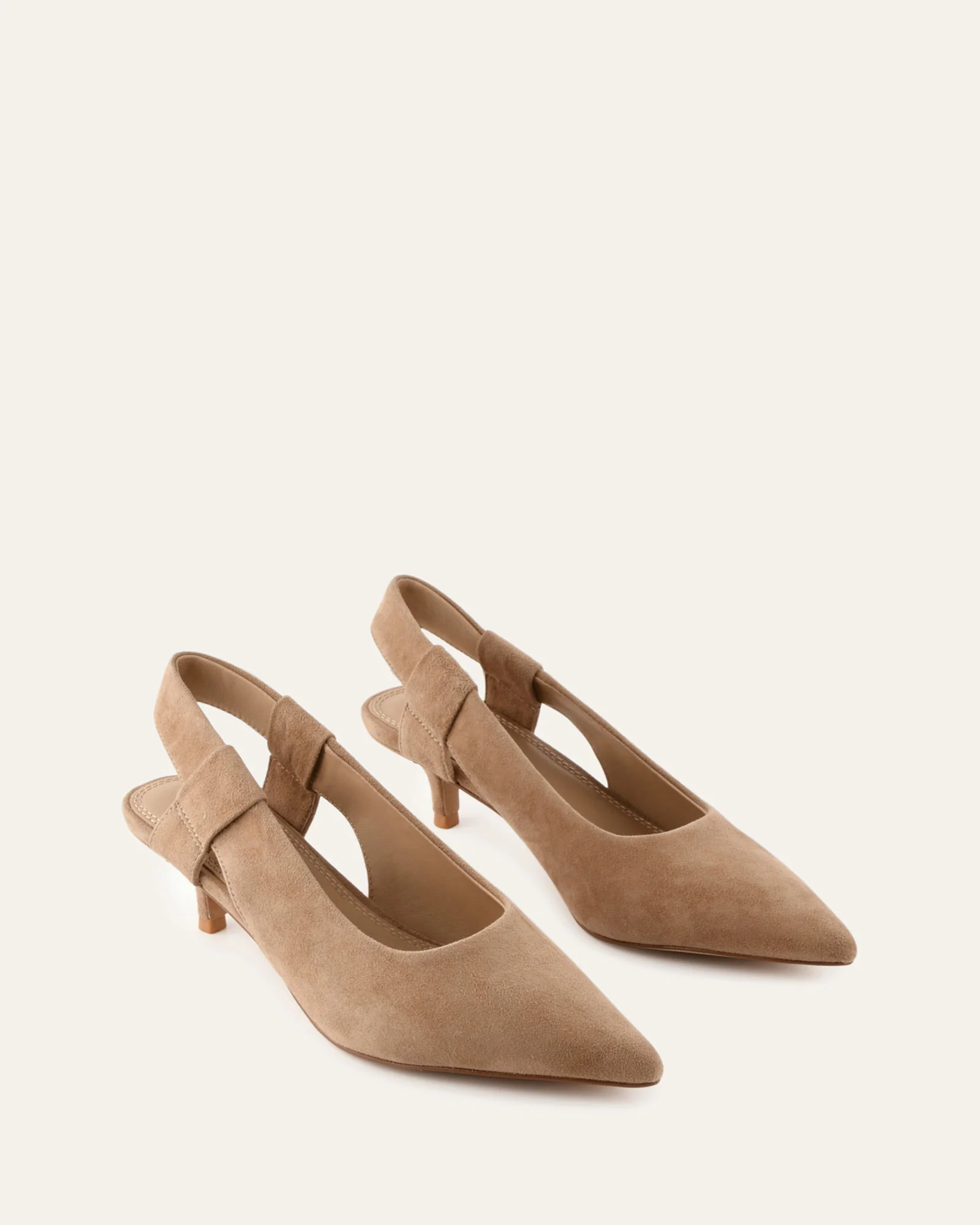 ROSA LOW HEELS LATTE SUEDE - Image 3