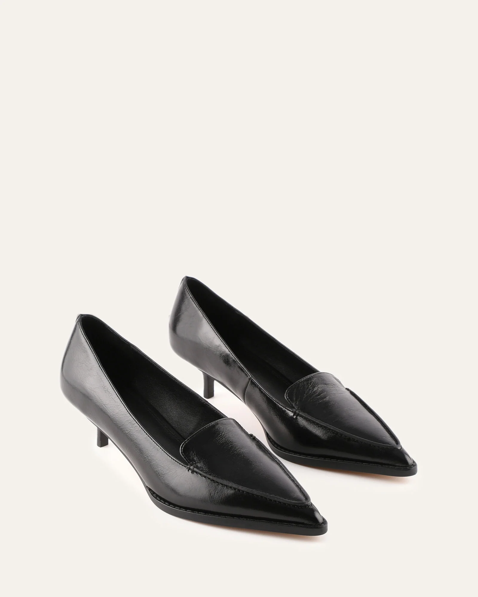 RUTH LOW HEELS BLACK LEATHER - Image 2