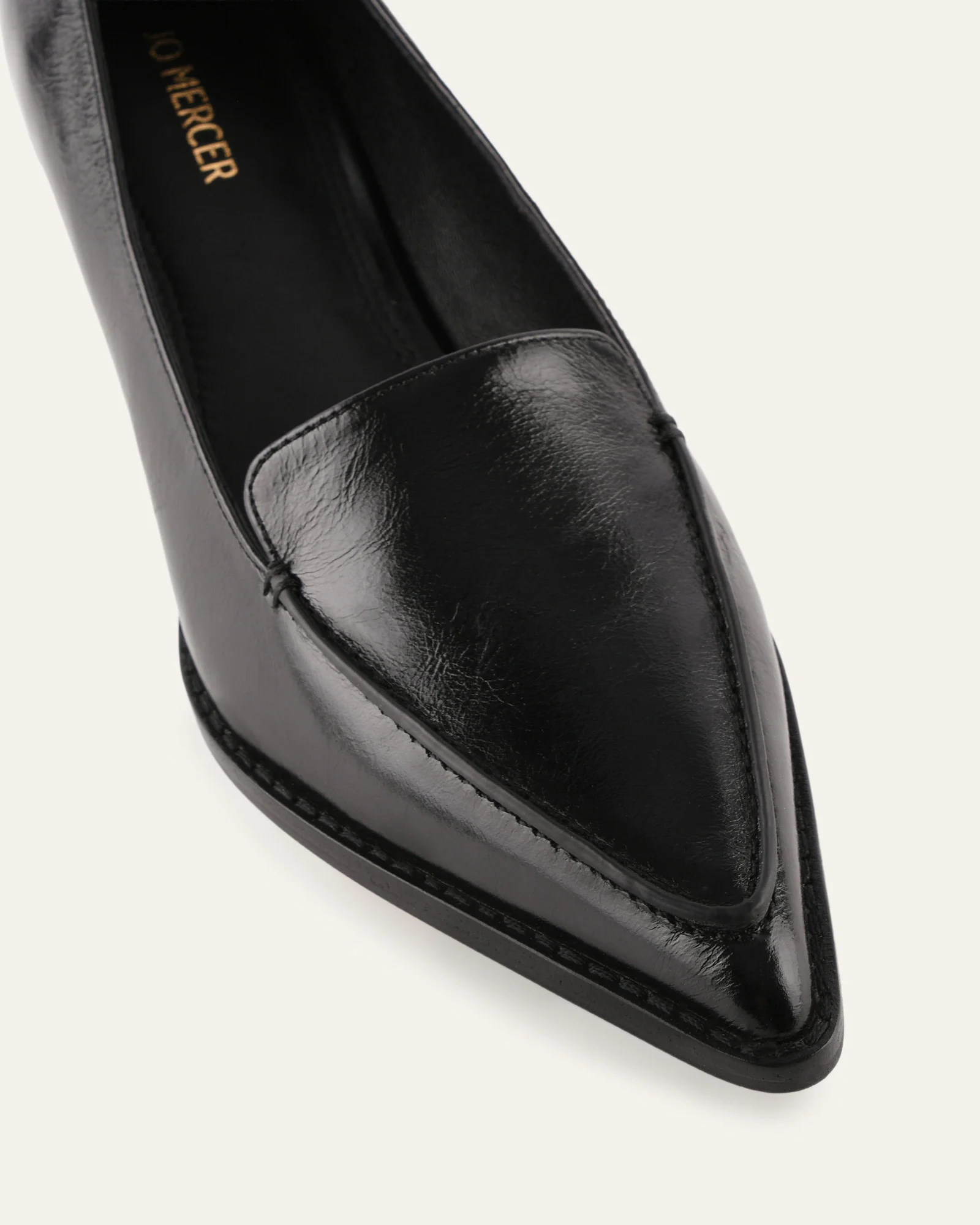 RUTH LOW HEELS BLACK LEATHER - Image 3
