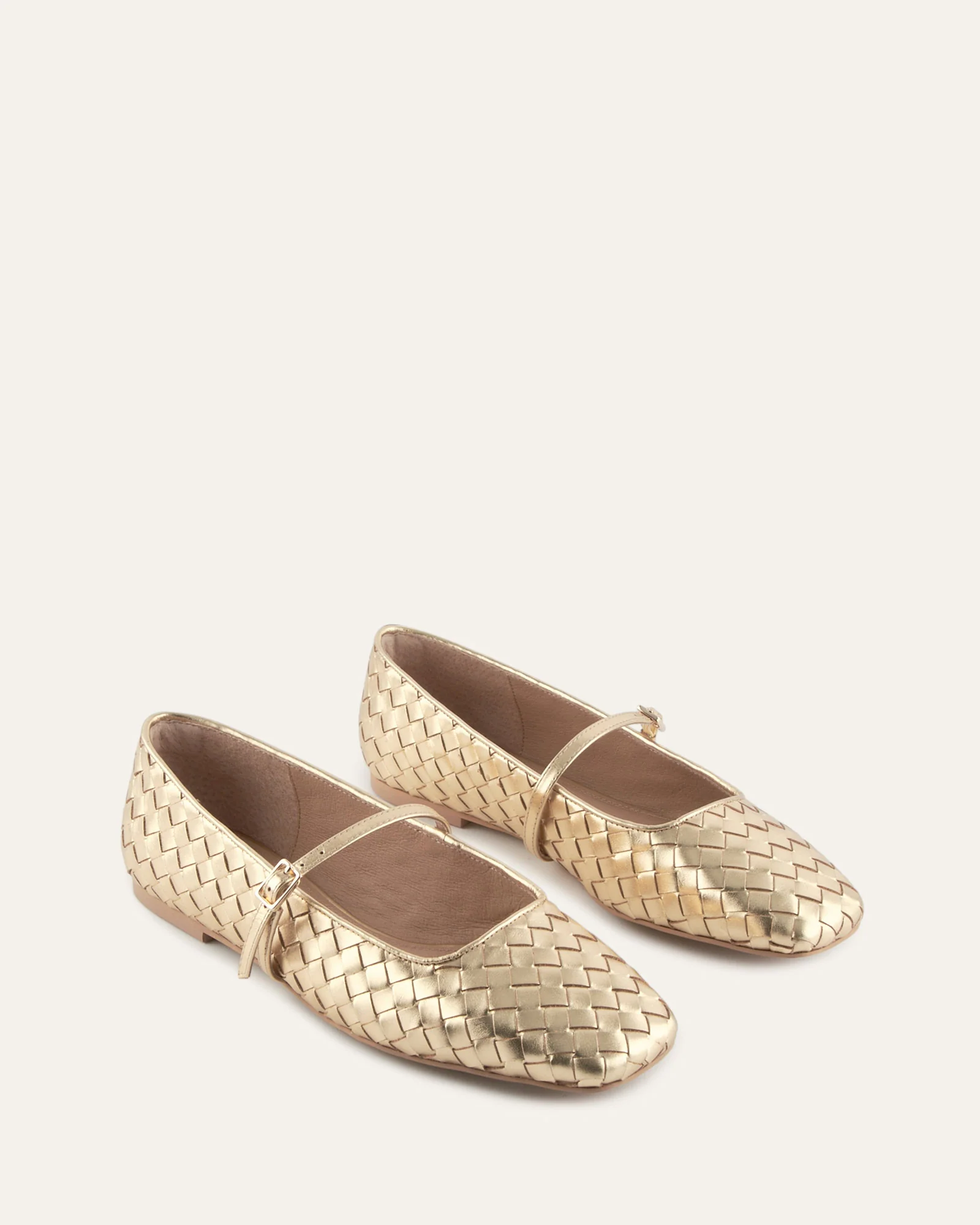SAILOR BALLET FLATS GOLD LEATHER - Image 2