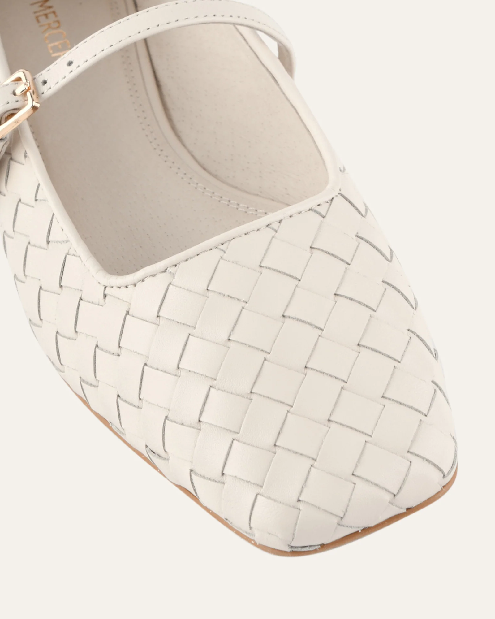 SAILOR BALLET FLATS OFF WHITE LEATHER - Image 4