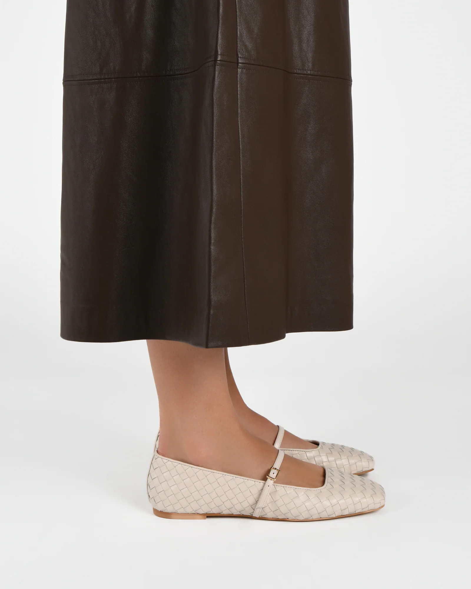 SAILOR BALLET FLATS OFF WHITE LEATHER - Image 7