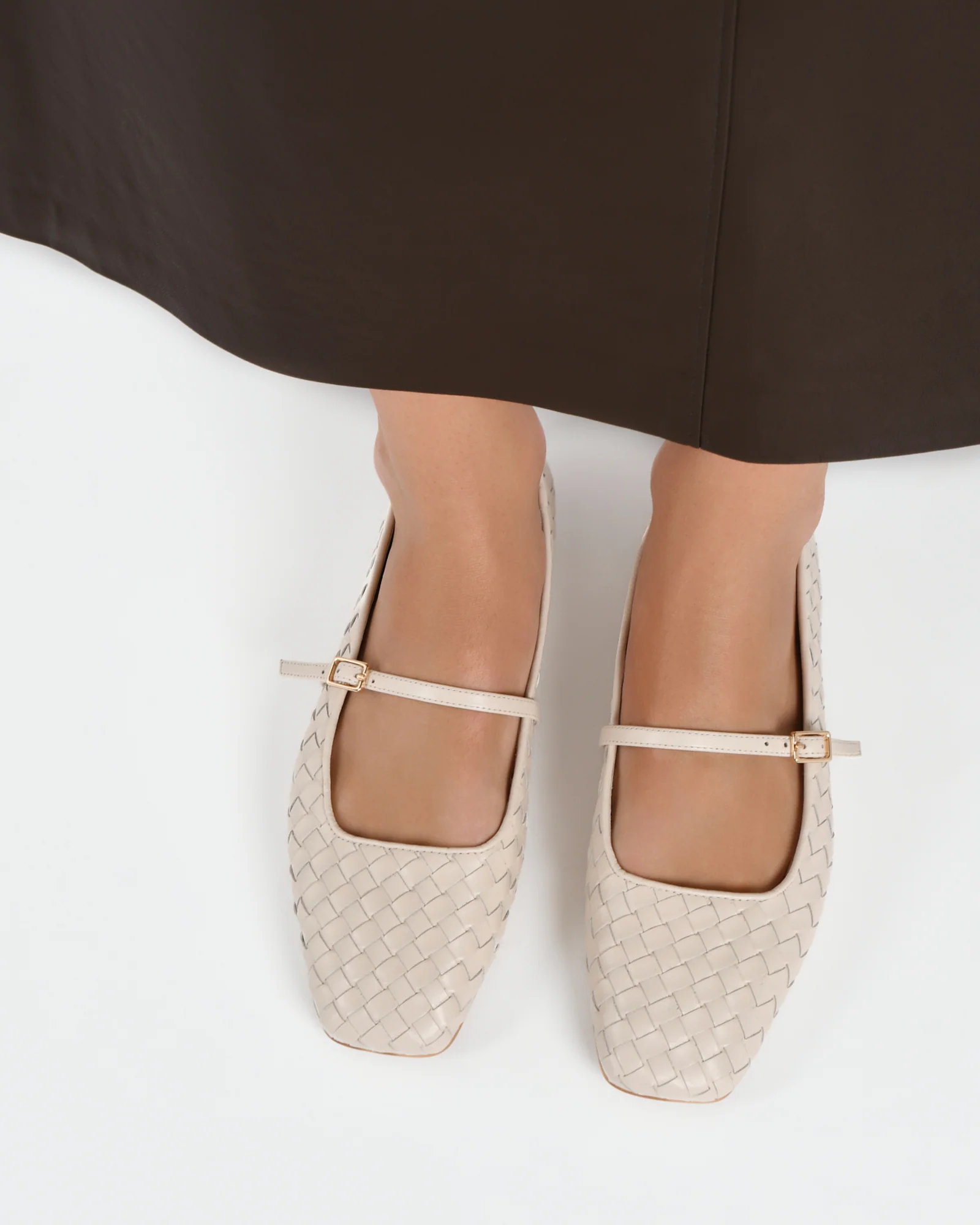 SAILOR BALLET FLATS OFF WHITE LEATHER - Image 9