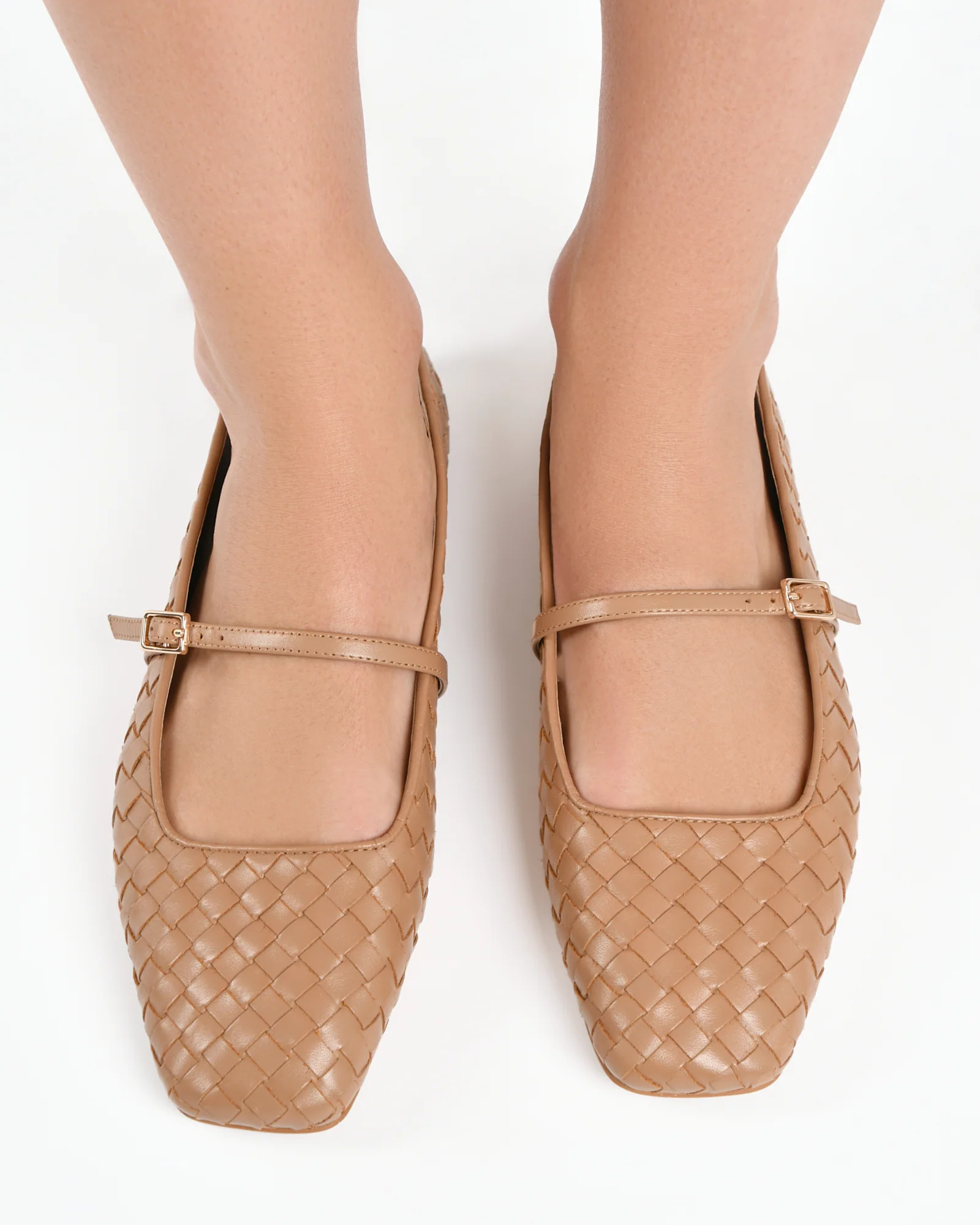 SAILOR BALLET FLATS TAN LEATHER - Image 8