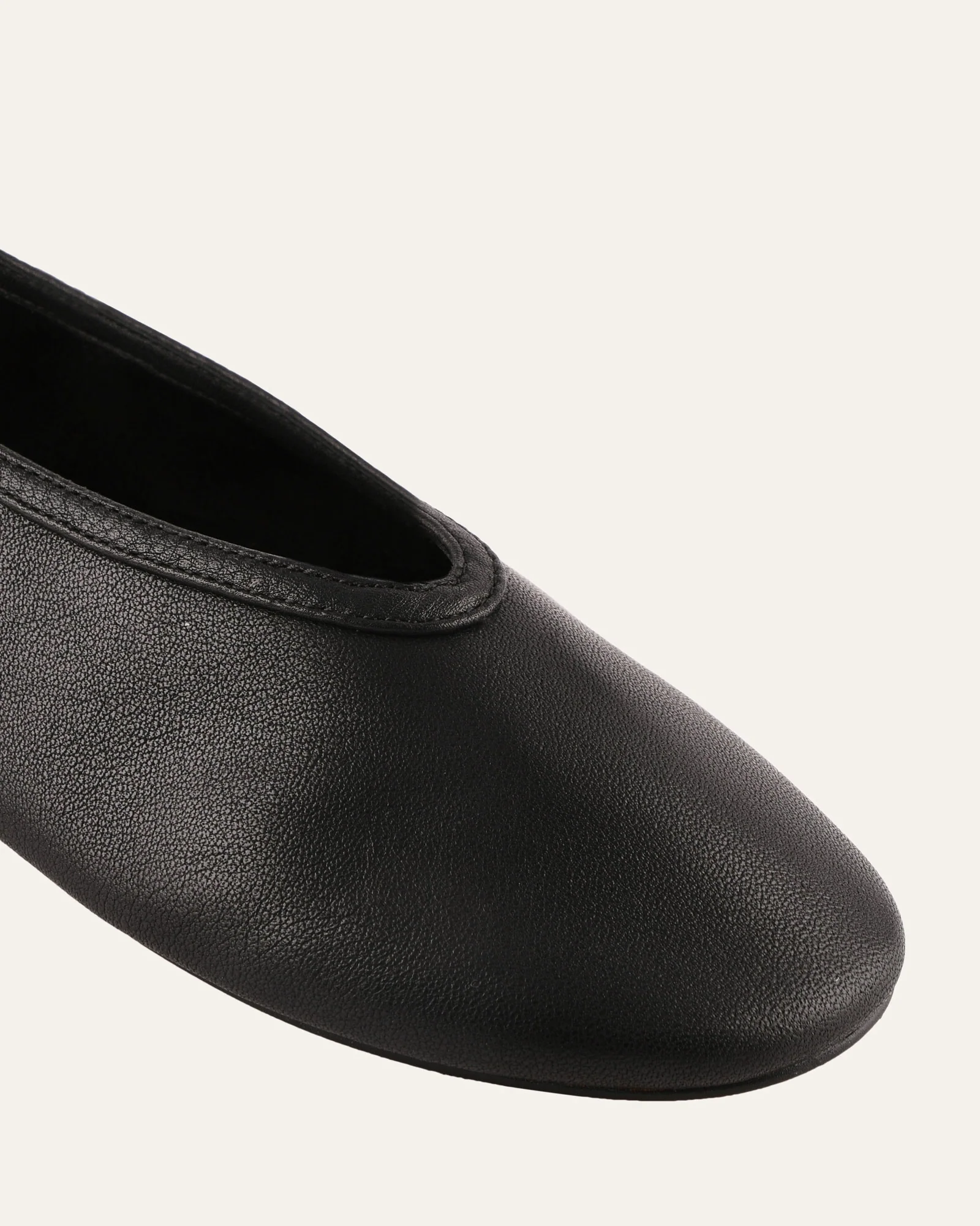 SALEM CASUAL FLATS BLACK LEATHER - Image 3
