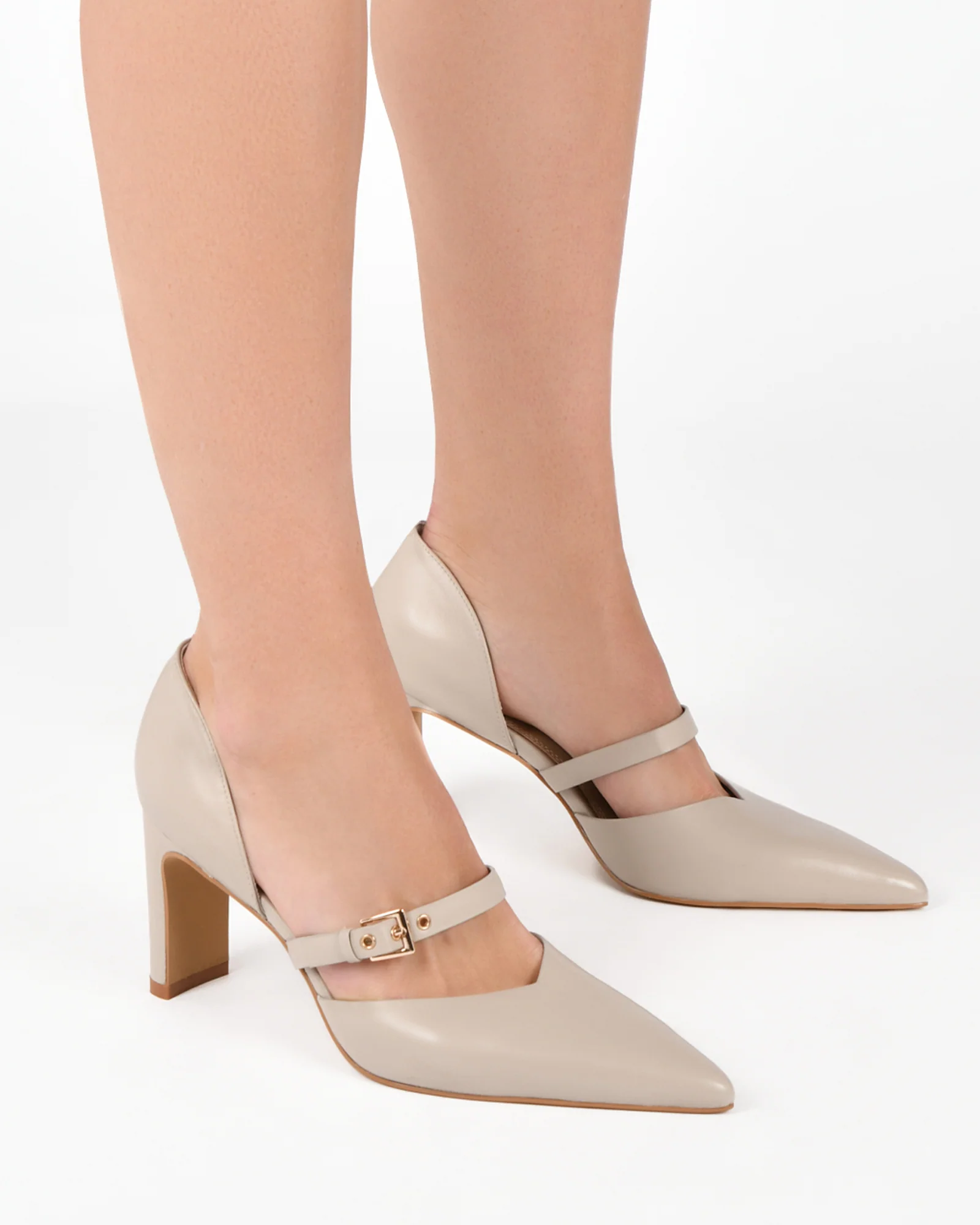 SAWYER HIGH HEELS BONE LEATHER - Image 2
