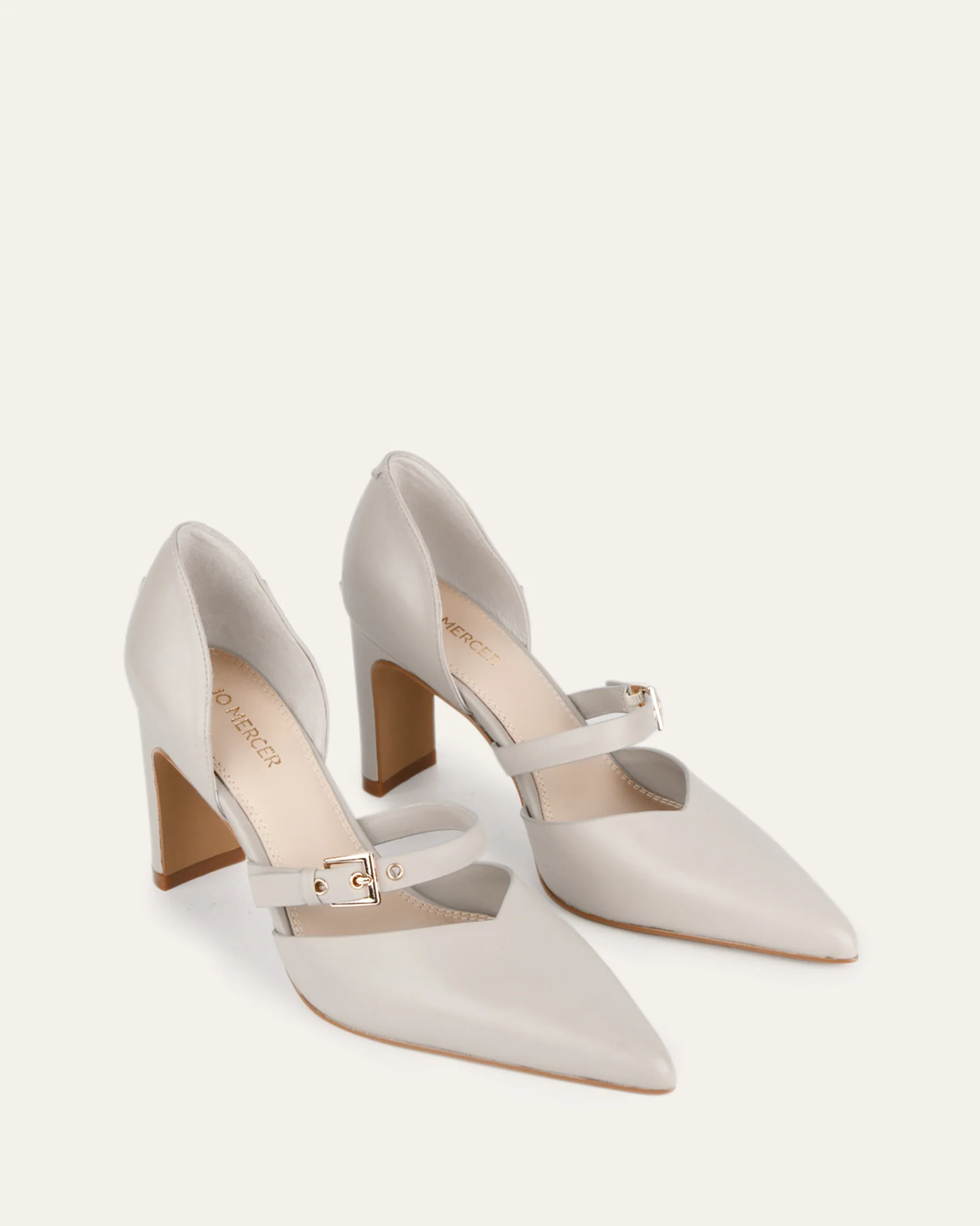 SAWYER HIGH HEELS BONE LEATHER - Image 3