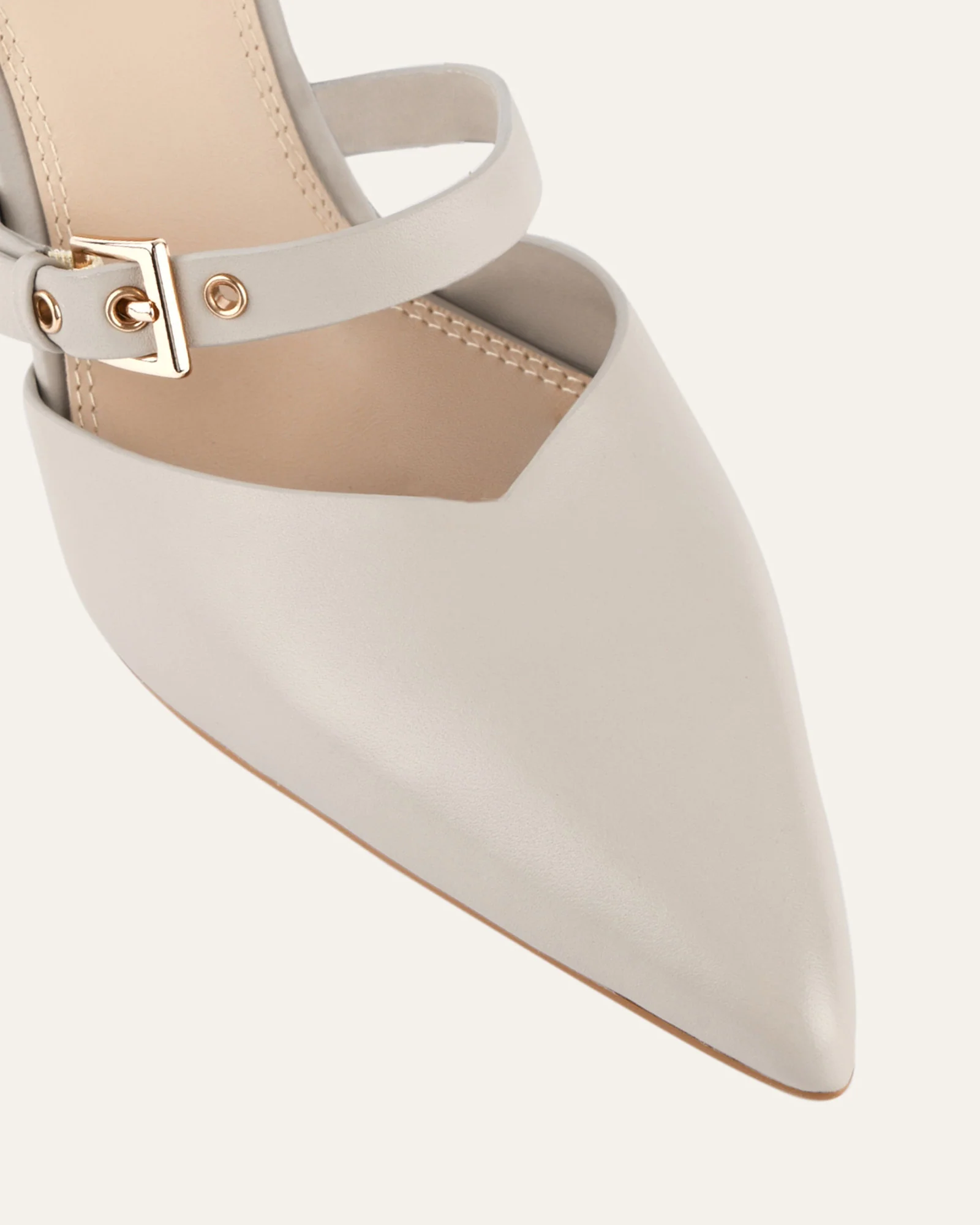 SAWYER HIGH HEELS BONE LEATHER - Image 4