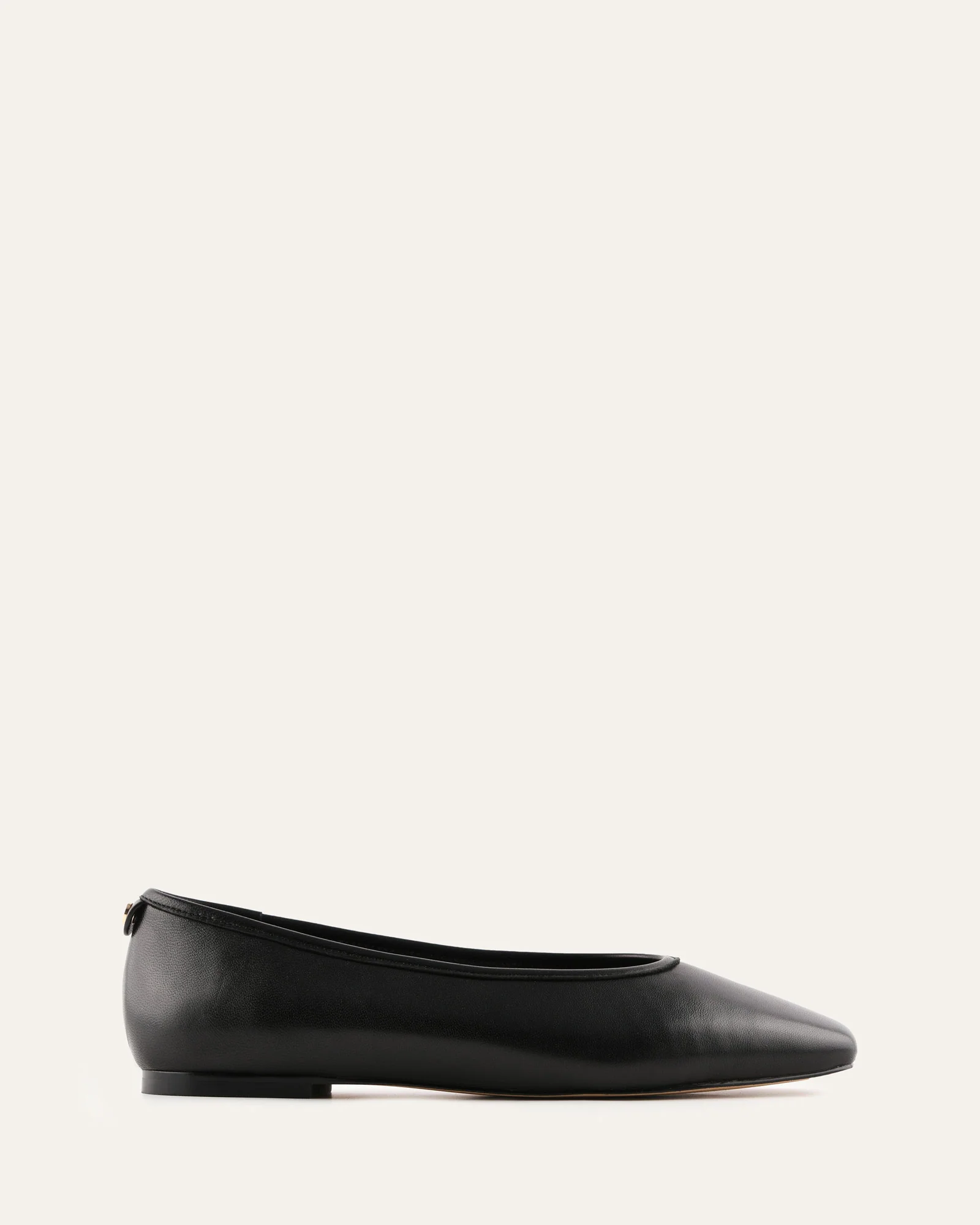 SERENA CASUAL FLATS BLACK LEATHER