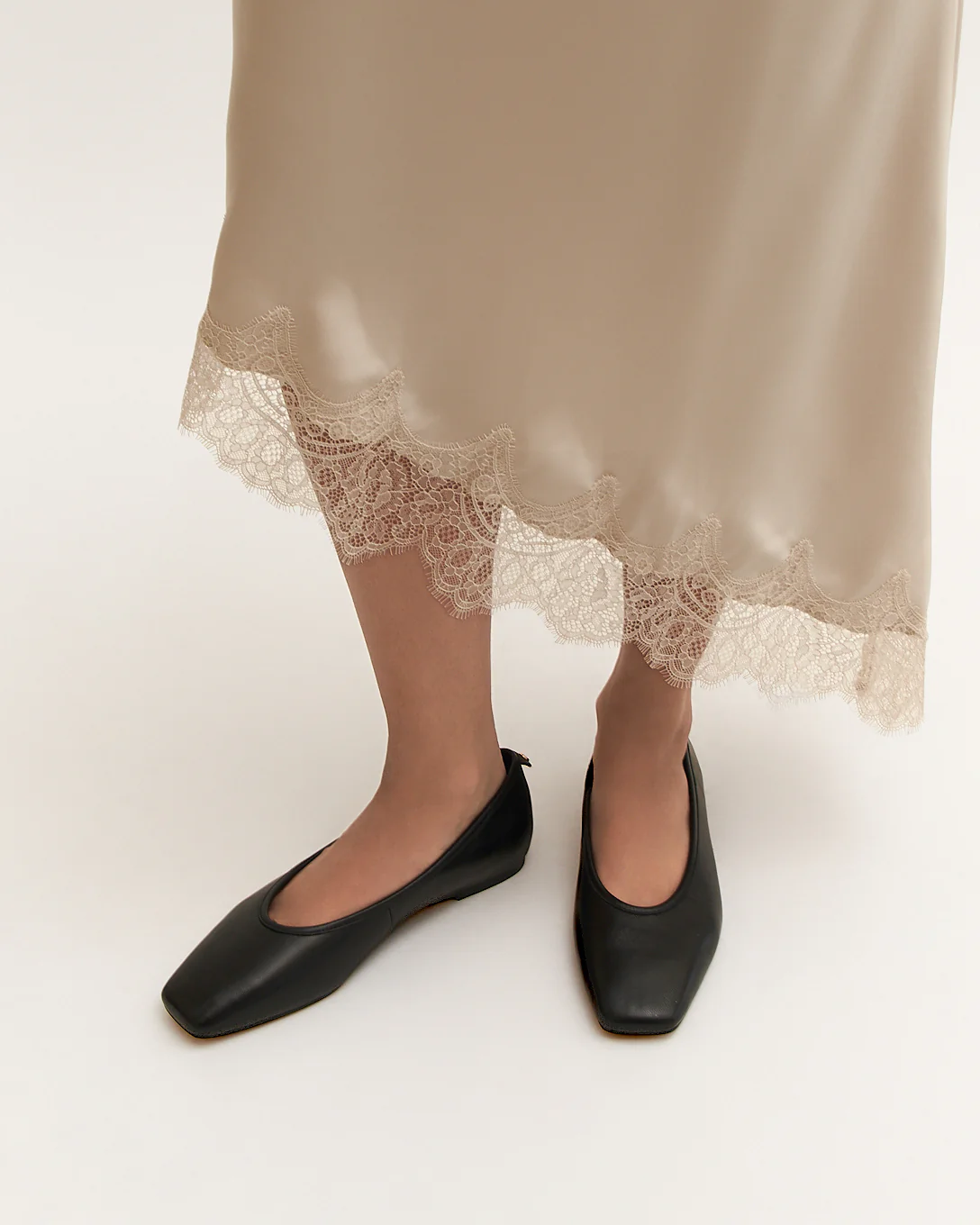 SERENA CASUAL FLATS BLACK LEATHER - Image 2