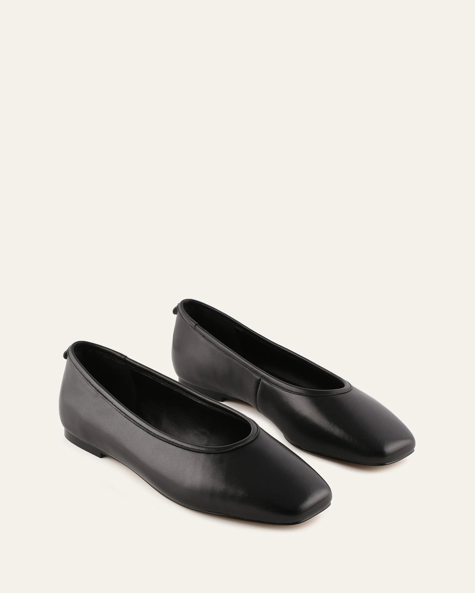 SERENA CASUAL FLATS BLACK LEATHER - Image 3