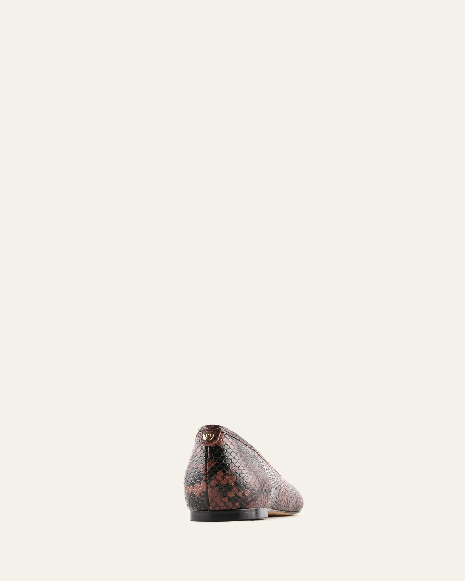 SERENA CASUAL FLATS DARK SNAKE PRINT LEATHER - Image 5