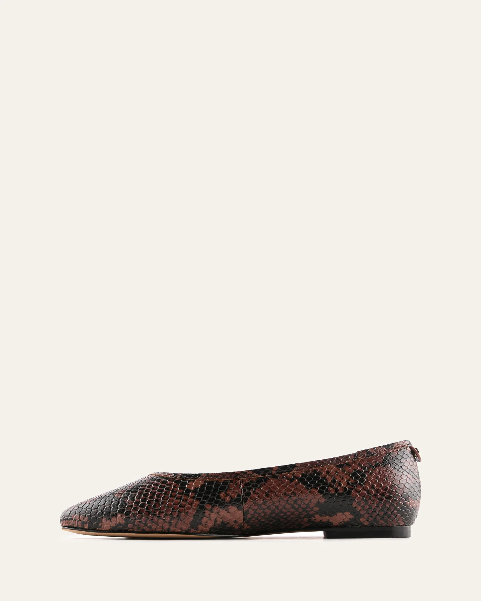 SERENA CASUAL FLATS DARK SNAKE PRINT LEATHER - Image 6