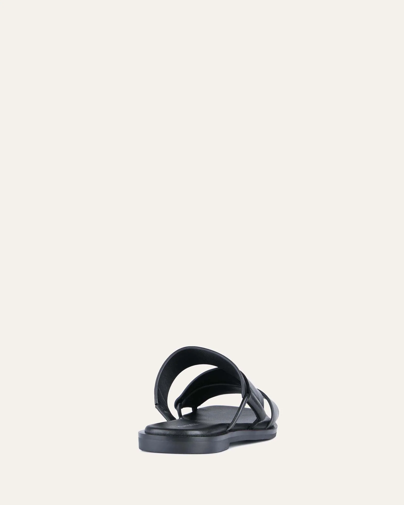 SHELBY FLAT SLIDES BLACK LEATHER - Image 5