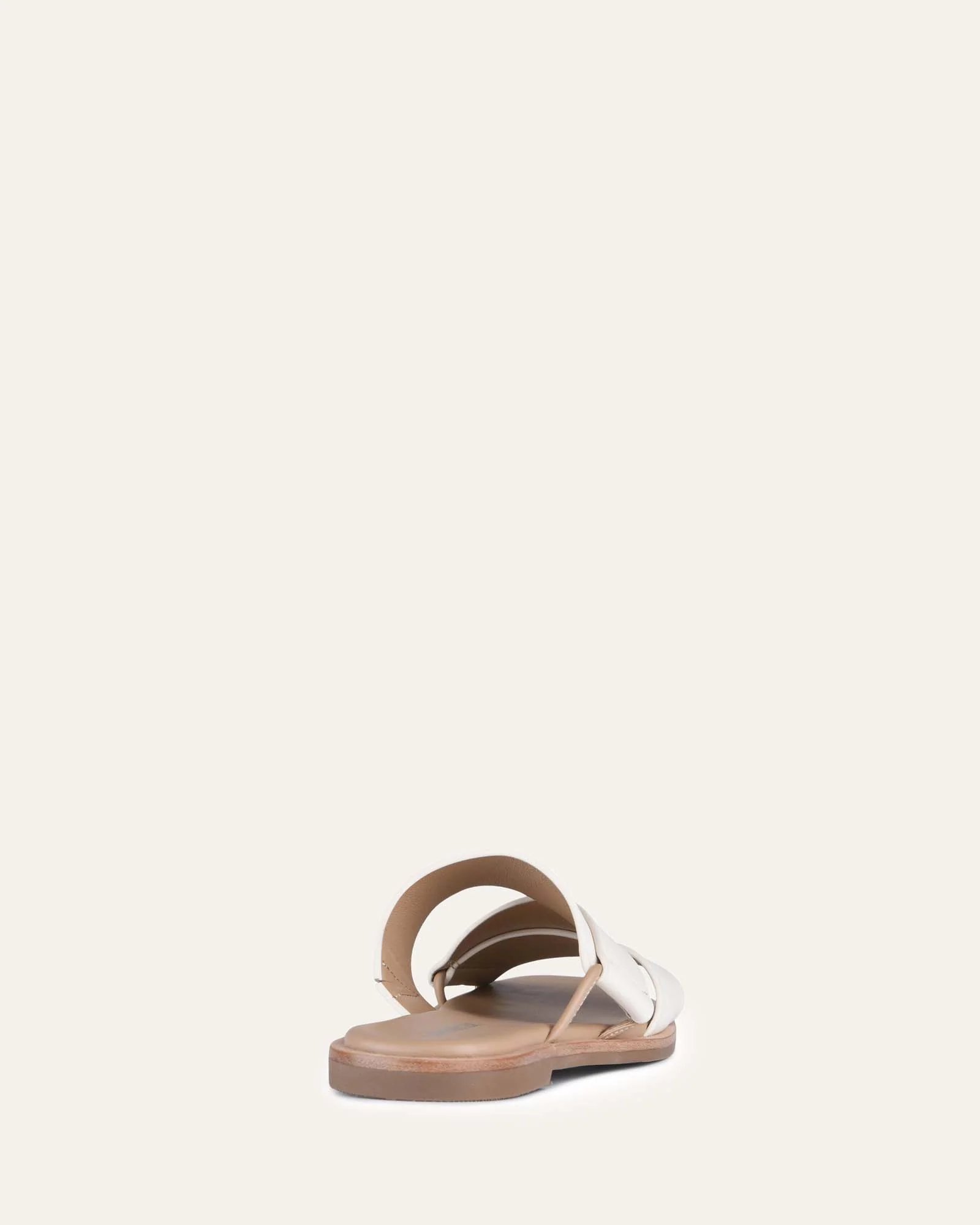 SHELBY FLAT SLIDES OFF WHITE LEATHER - Image 5