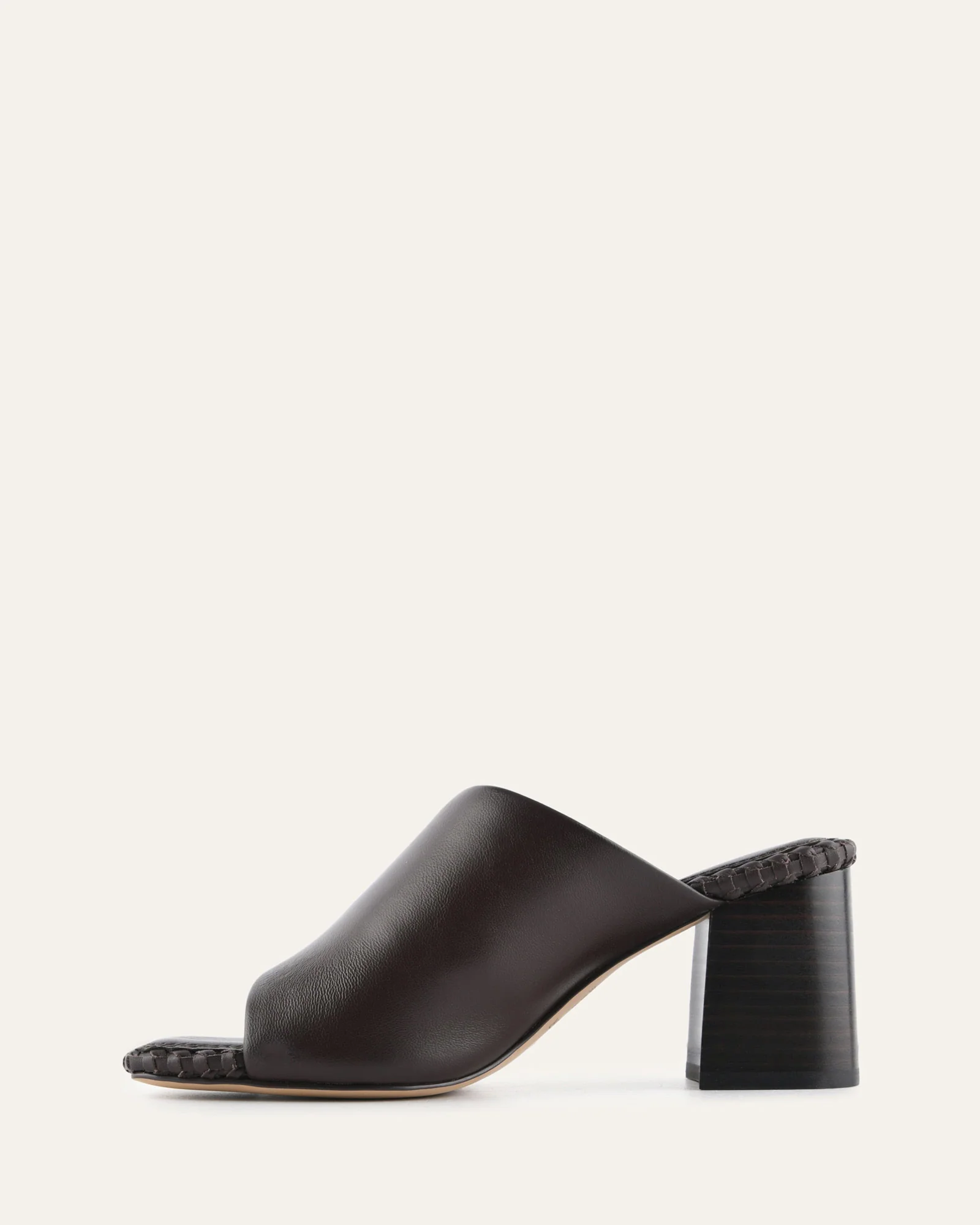 SIENNA MID HEEL SANDALS BITTER CHOC LEATHER - Image 6