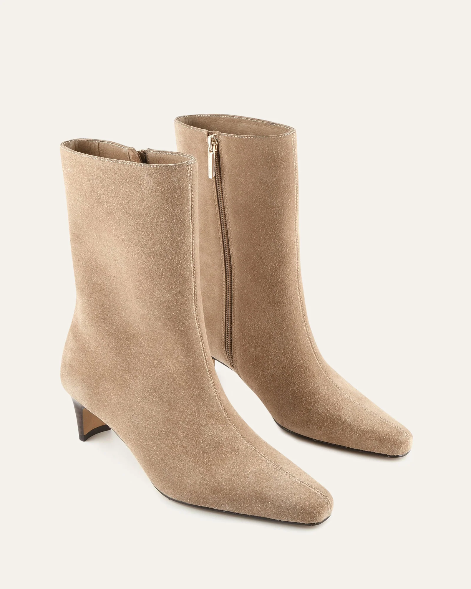 SILAS MID ANKLE BOOTS LATTE SUEDE - Image 3