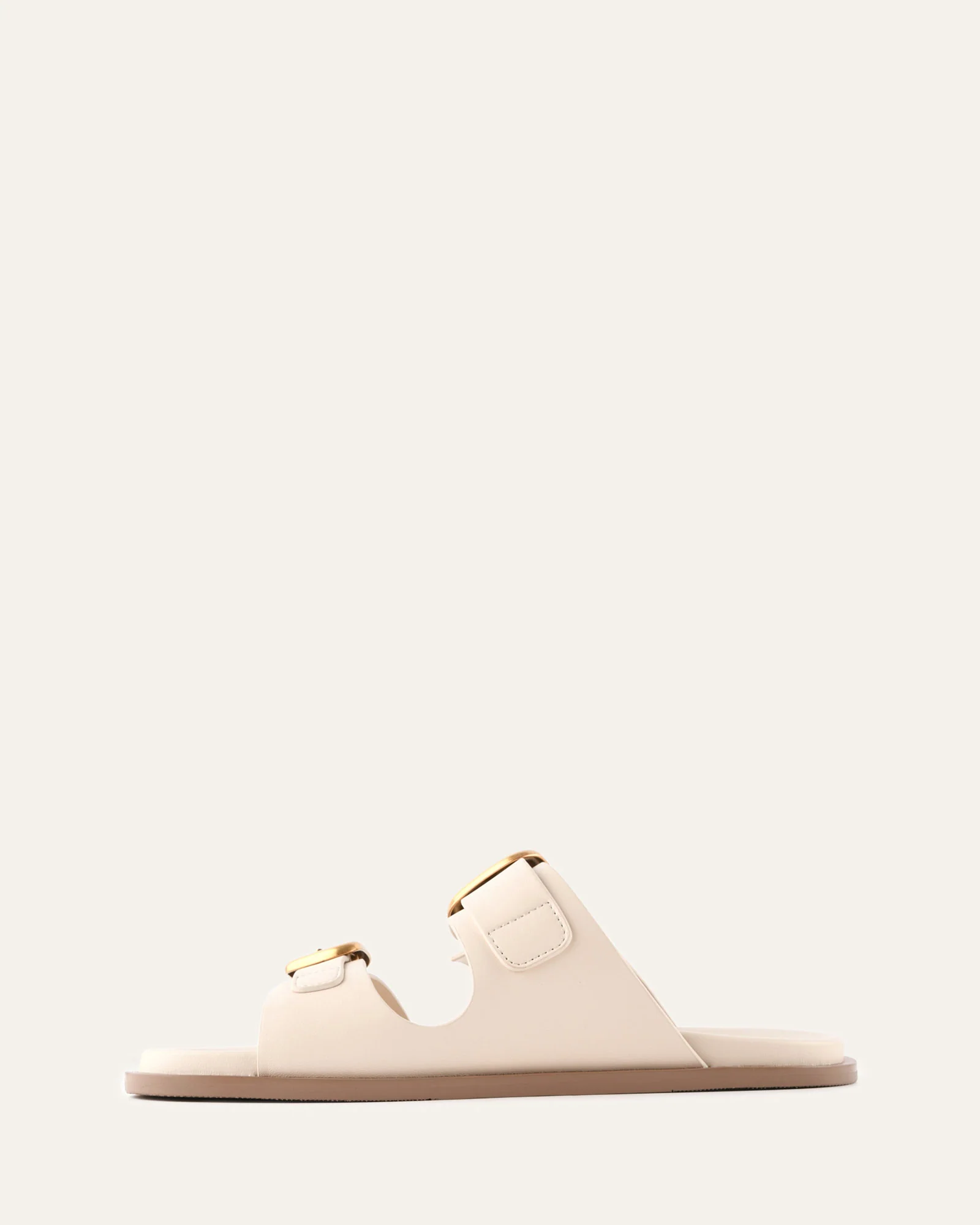 SOL FLAT SANDALS OFF WHITE LEATHER - Image 5
