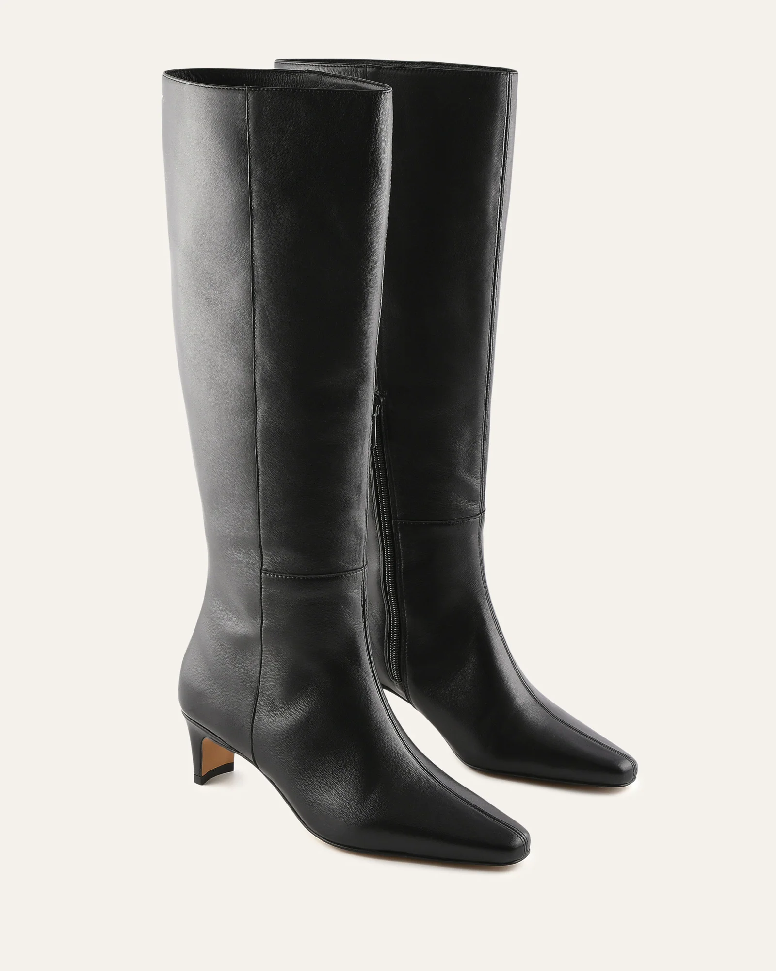 SOPHIE KNEE BOOTS BLACK LEATHER - Image 3