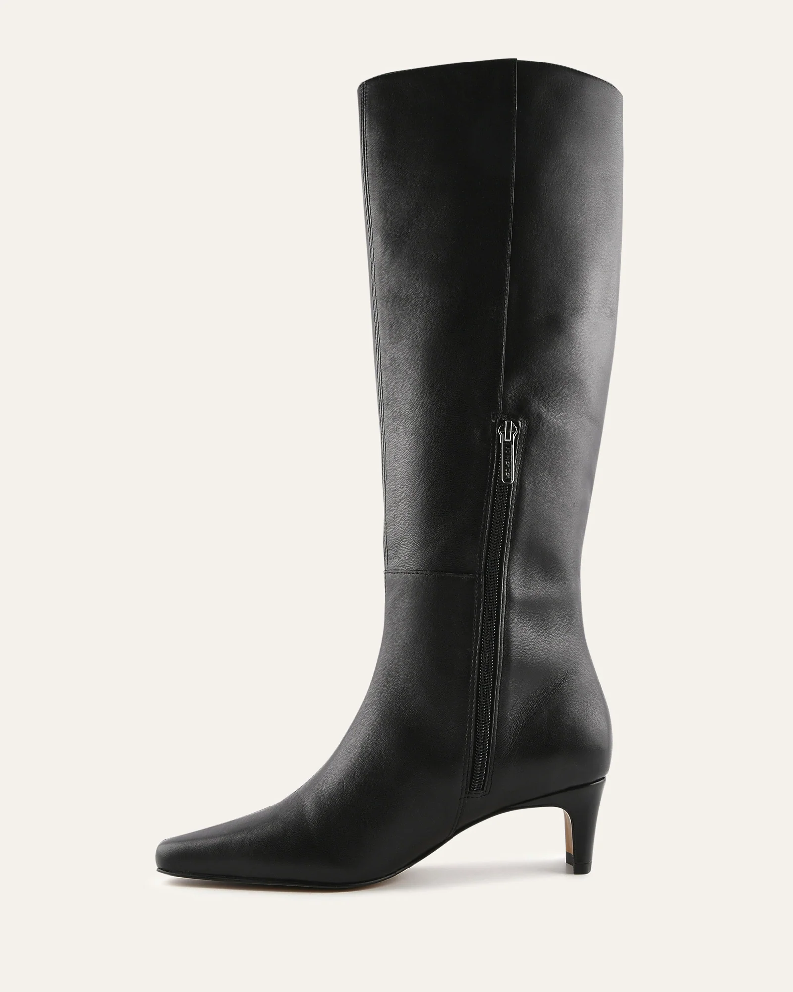 SOPHIE KNEE BOOTS BLACK LEATHER - Image 6
