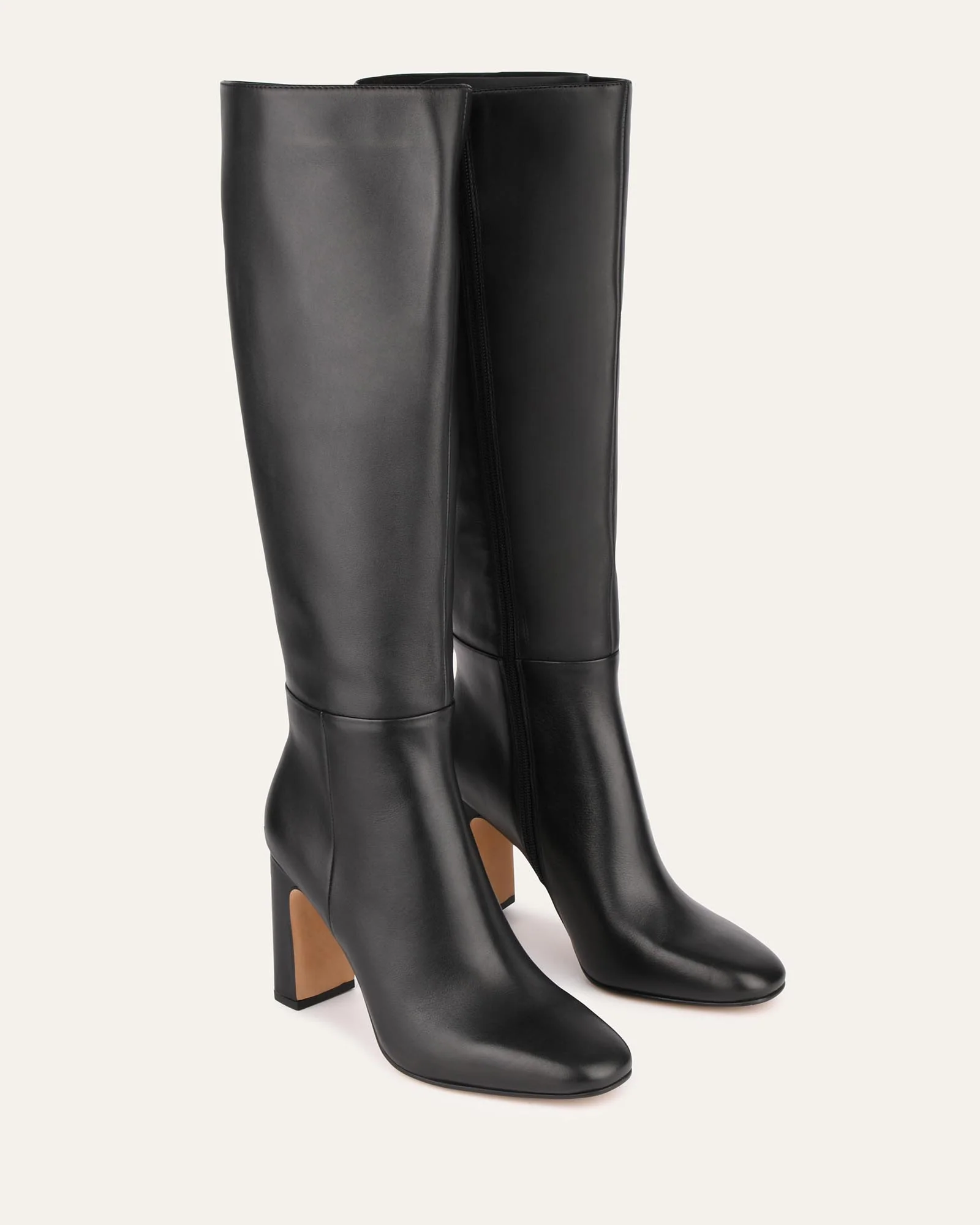 STORMI KNEE BOOTS BLACK LEATHER - Image 3