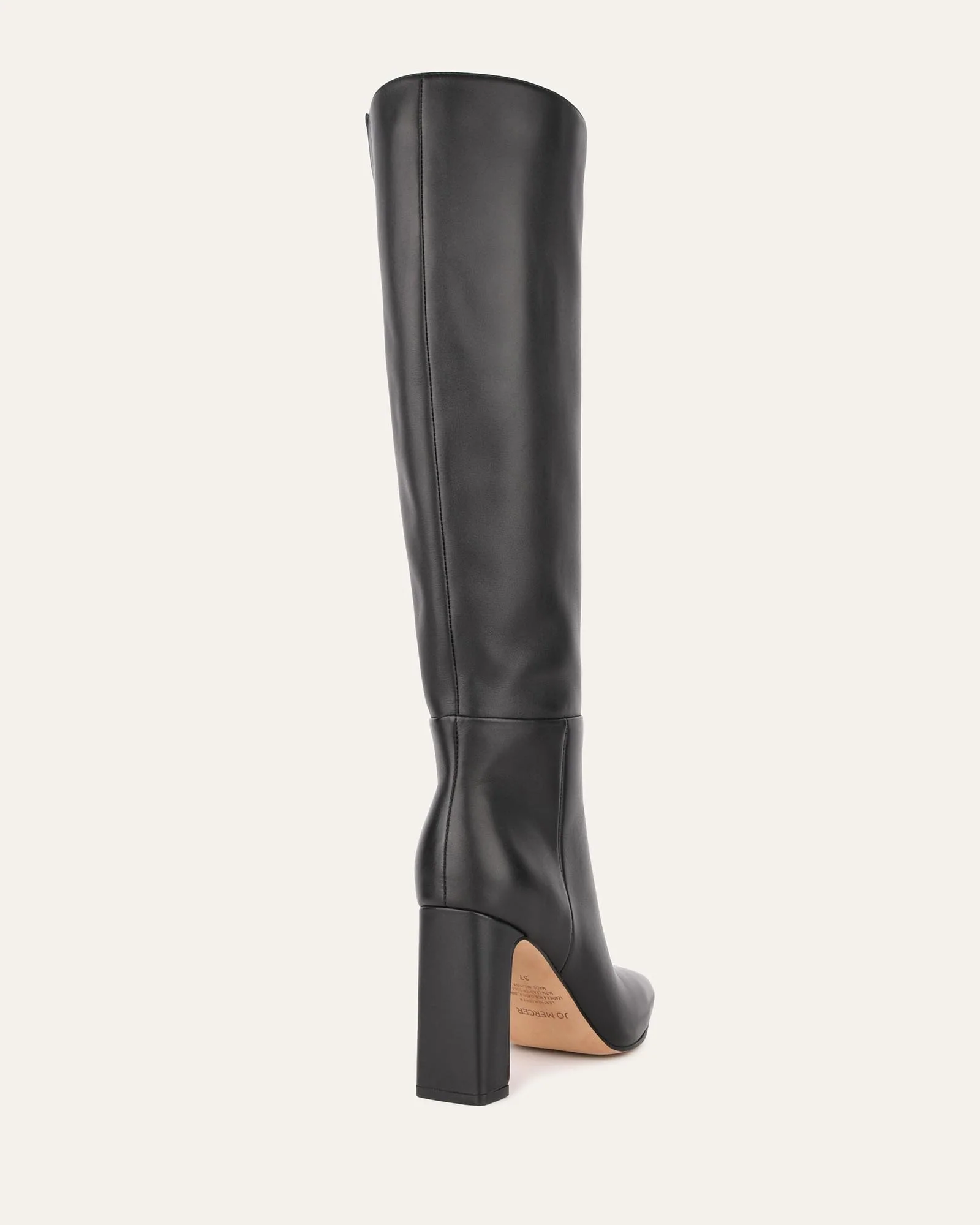 STORMI KNEE BOOTS BLACK LEATHER - Image 5