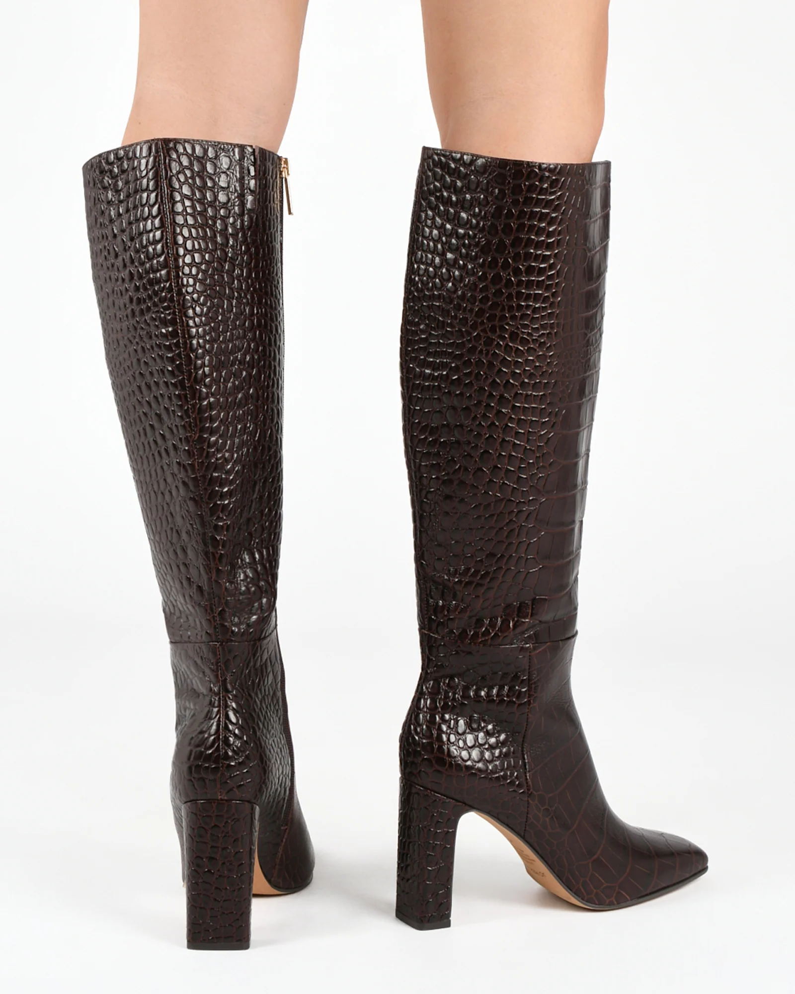 STORMI KNEE BOOTS CHOCOLATE CROC - Image 11