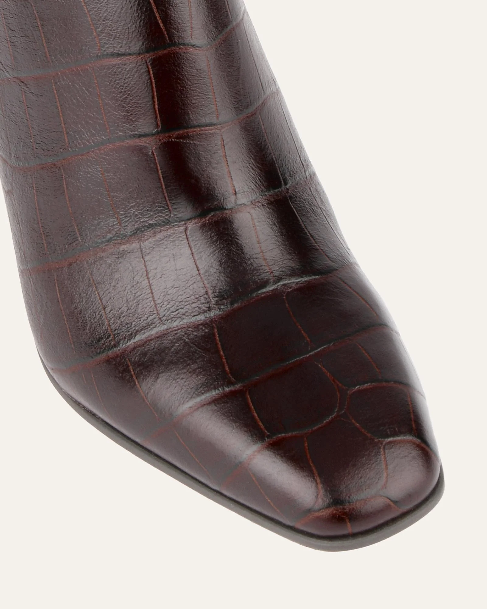 STORMI KNEE BOOTS CHOCOLATE CROC - Image 4