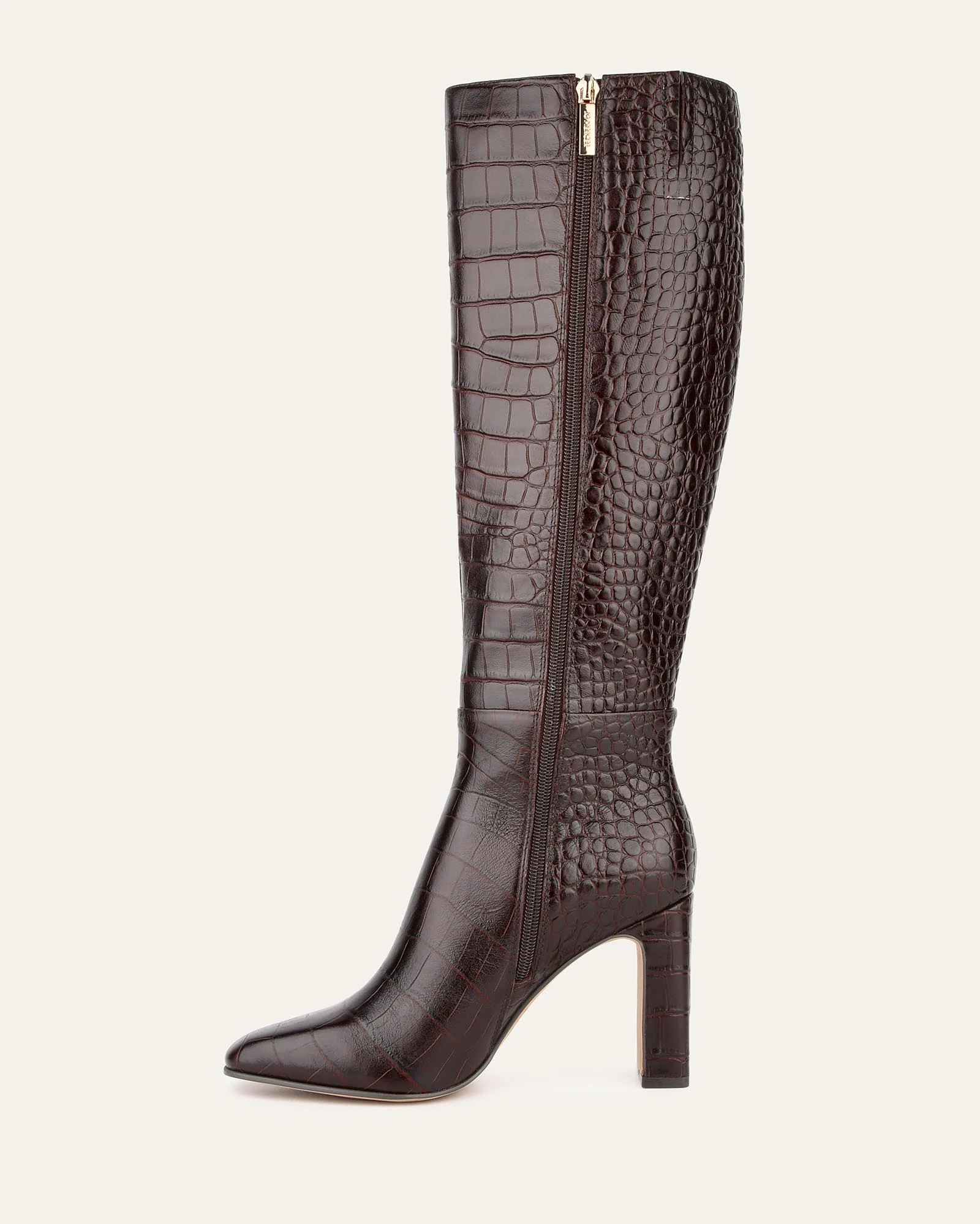 STORMI KNEE BOOTS CHOCOLATE CROC - Image 6