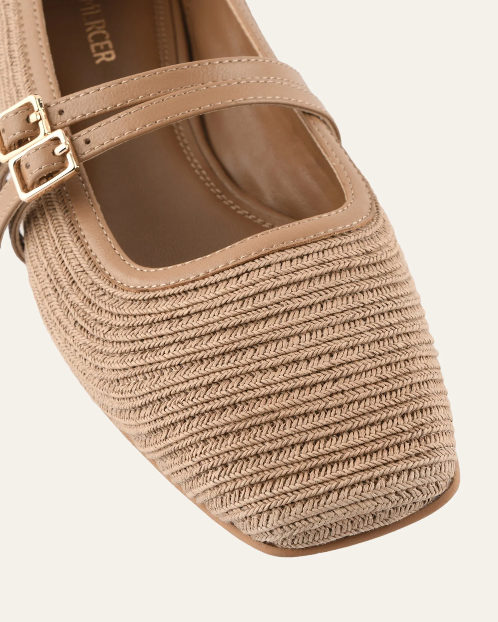 SULLIVAN BALLET FLATS TAN RAFFIA - Image 4