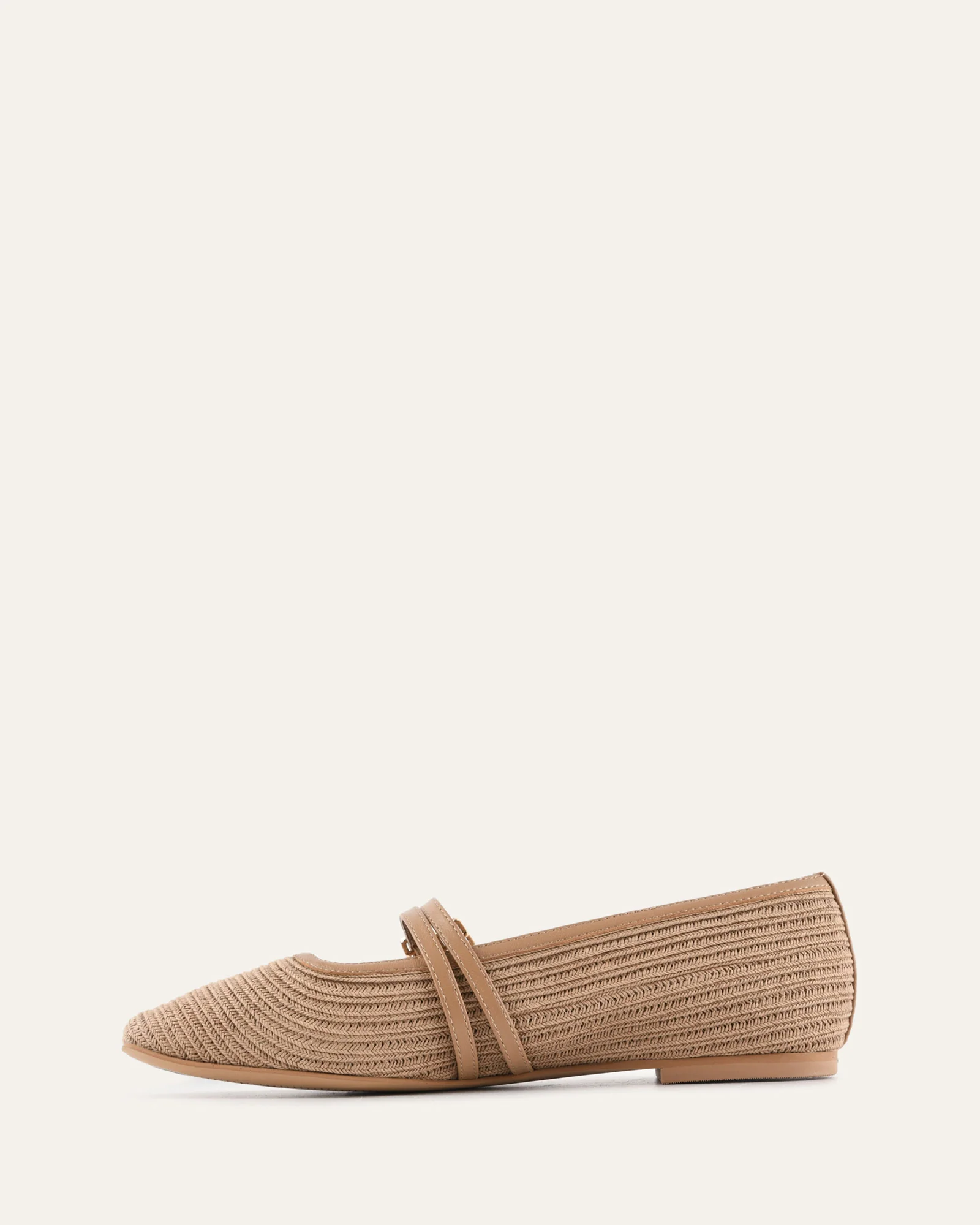 SULLIVAN BALLET FLATS TAN RAFFIA - Image 6