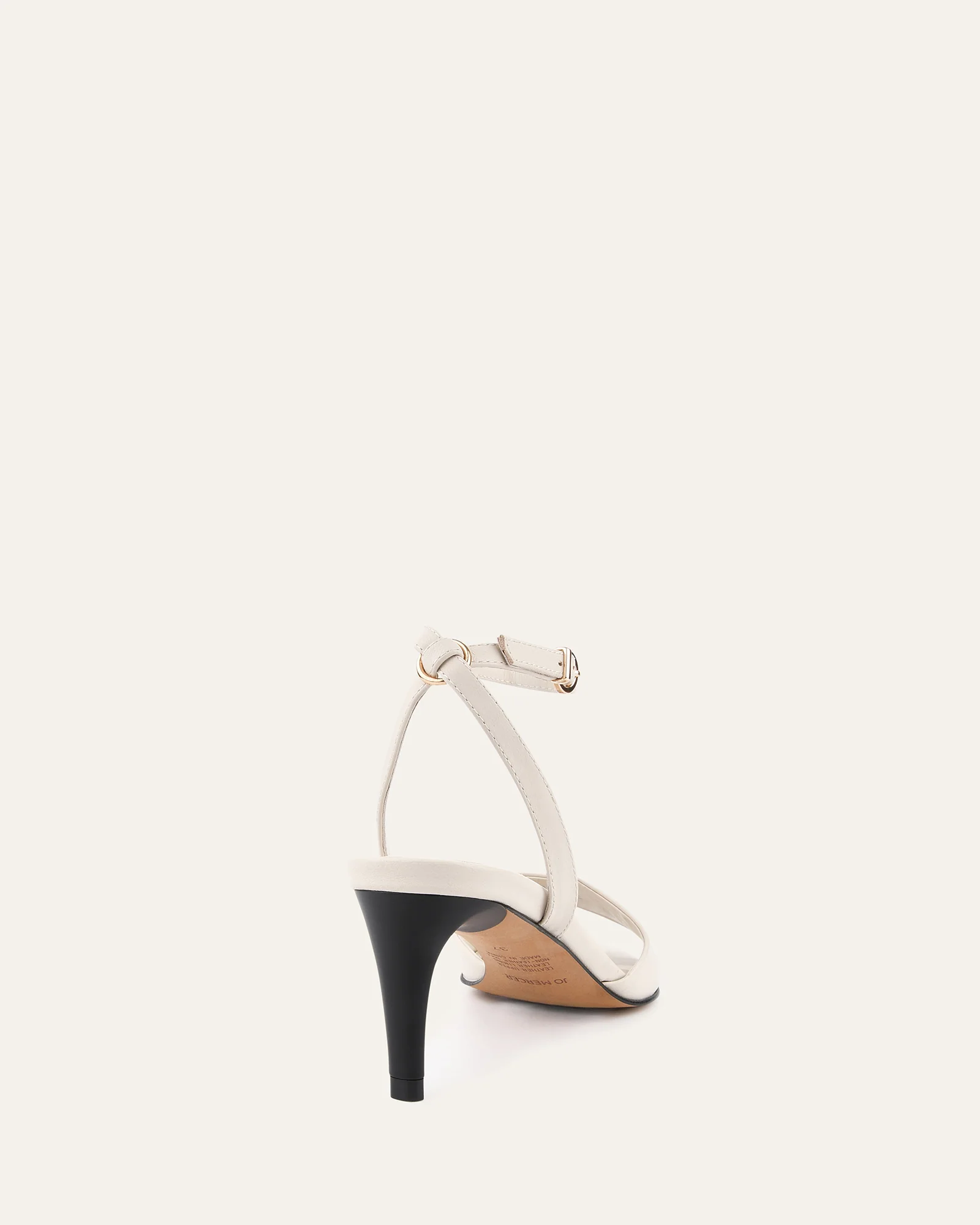 TANYA MID HEEL SANDALS OFF WHITE LEATHER - Image 5
