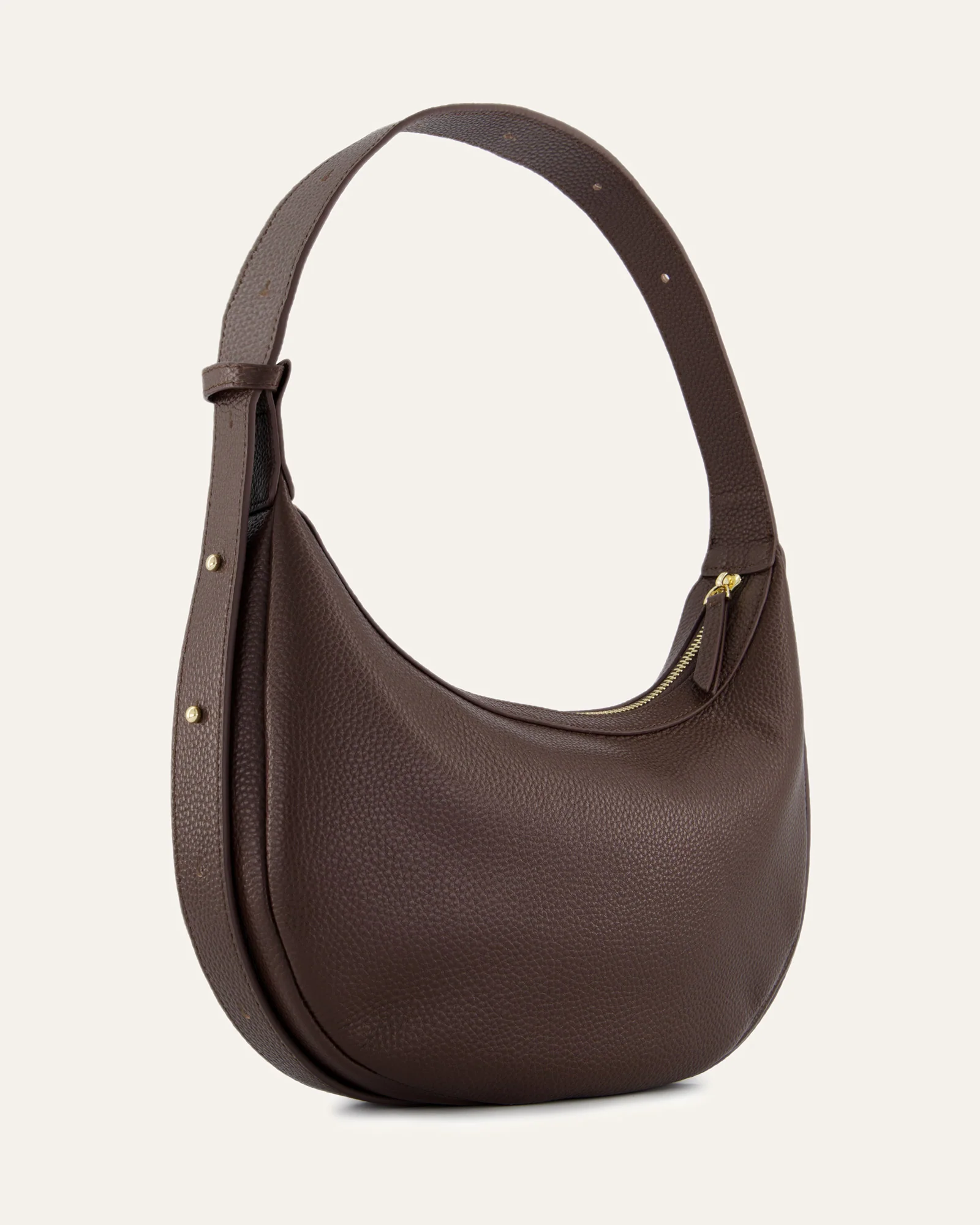 TAYA SHOULDER BAG BITTER CHOC LEATHER - Image 5