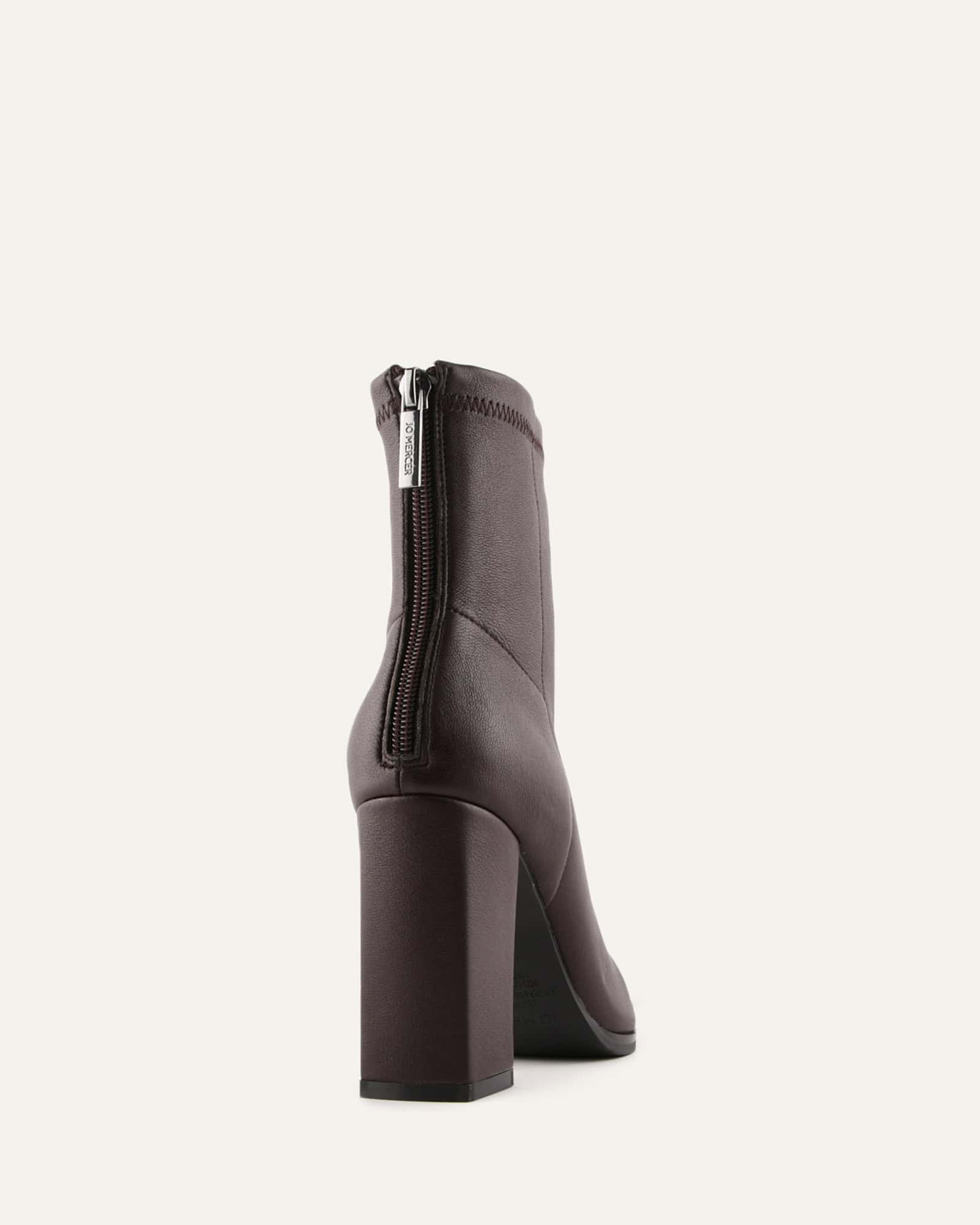 TEO HIGH ANKLE BOOTS BITTER CHOC LEATHER - Image 5