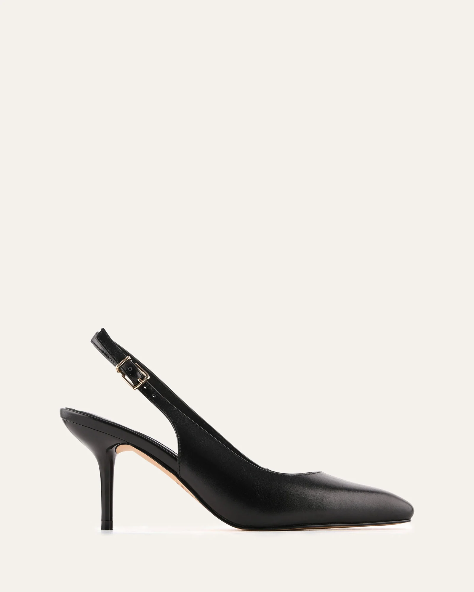 TERRANCE MID HEELS BLACK LEATHER