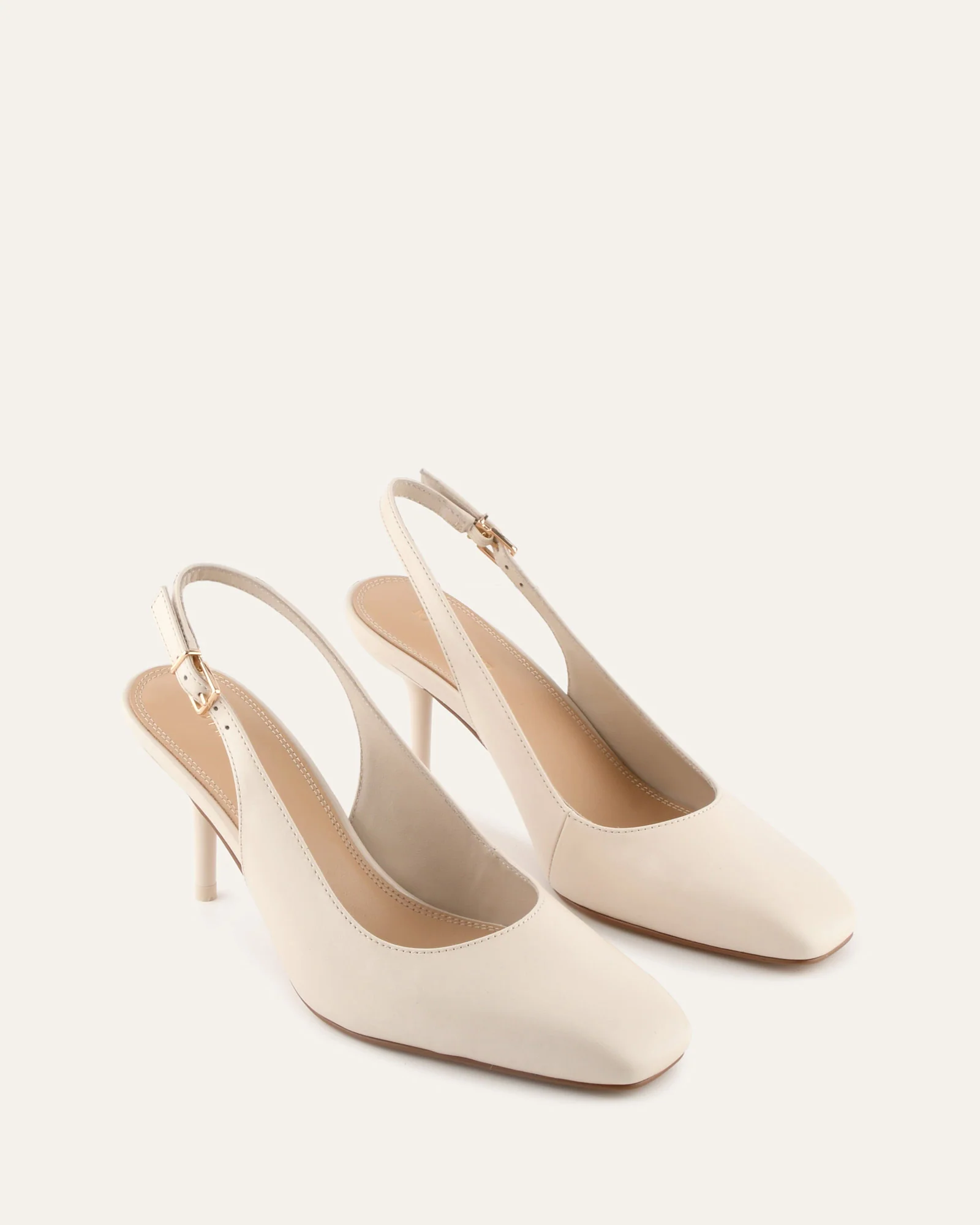 TERRANCE MID HEELS OFF WHITE LEATHER - Image 2