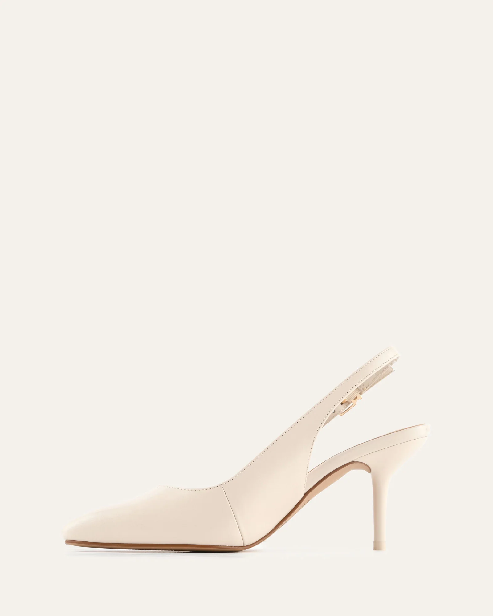 TERRANCE MID HEELS OFF WHITE LEATHER - Image 5