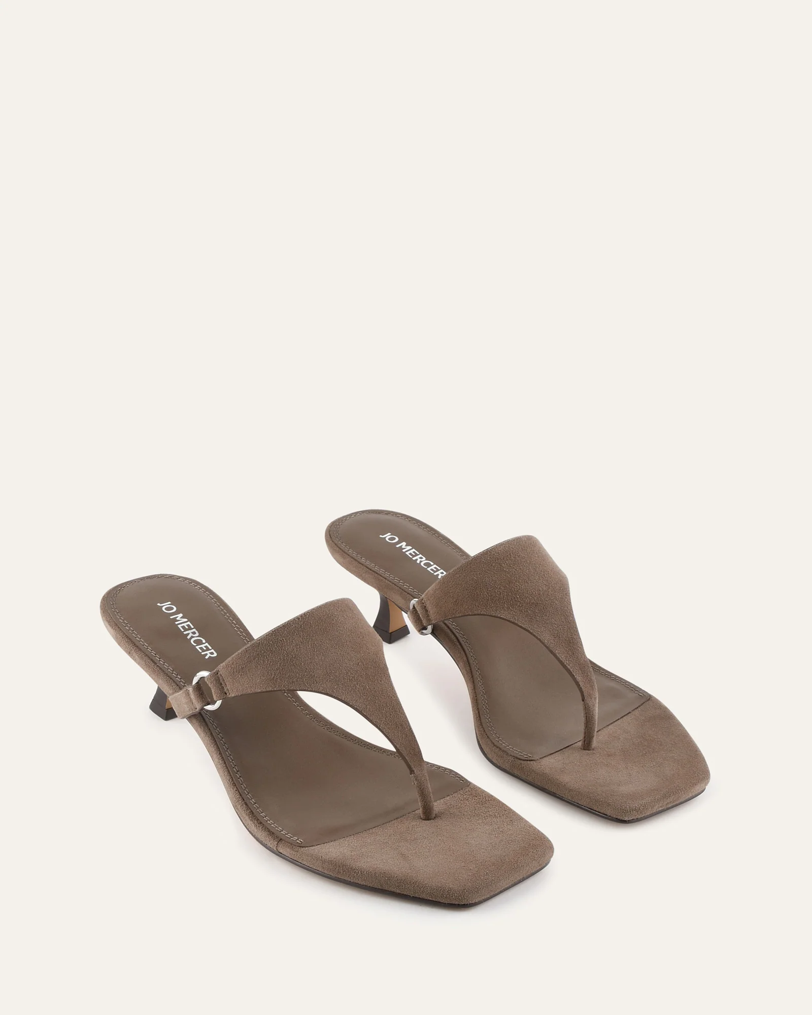 TOKEN LOW HEEL SANDALS ASH SUEDE - Image 3