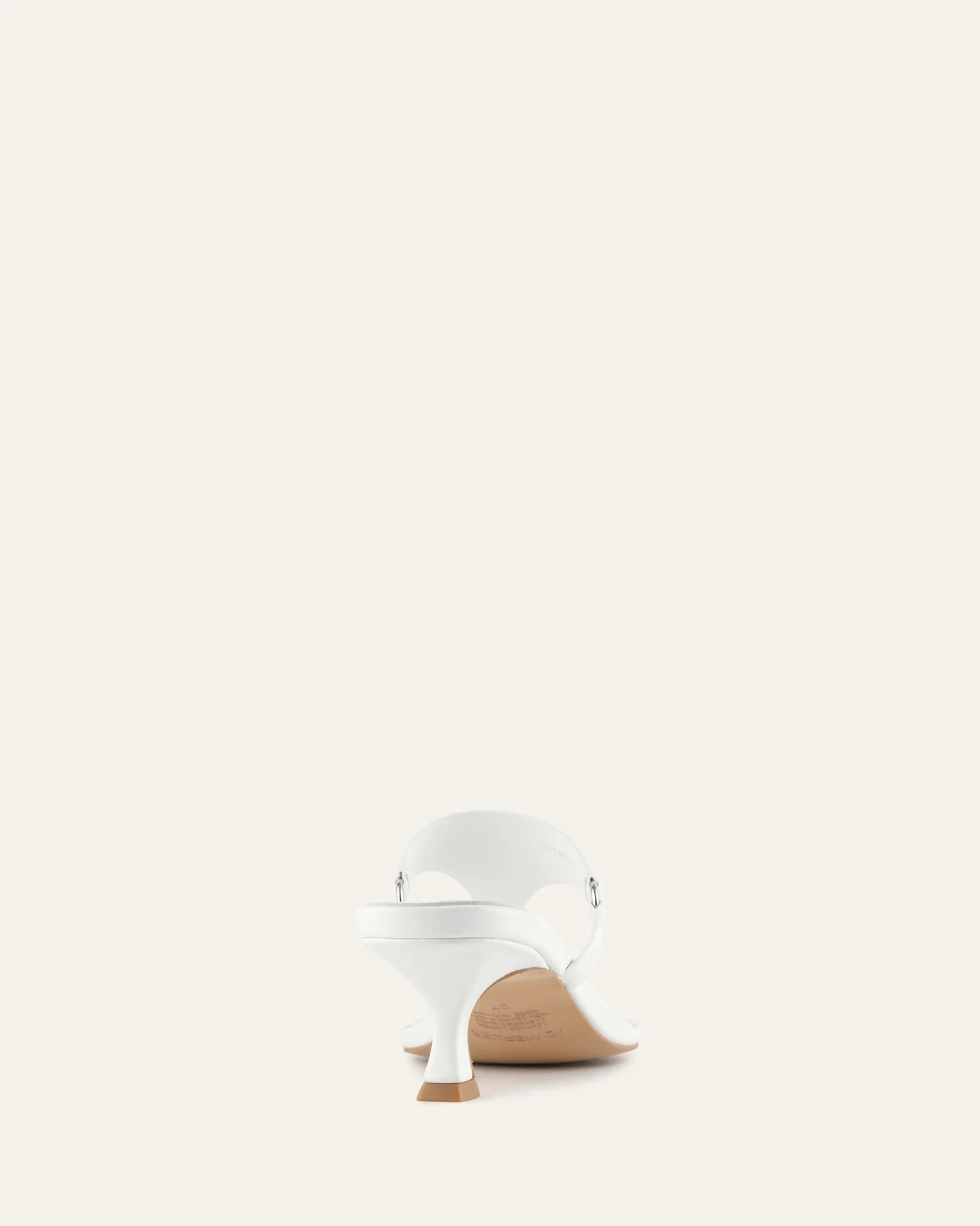 TOKEN LOW HEEL SANDALS WHITE LEATHER - Image 5