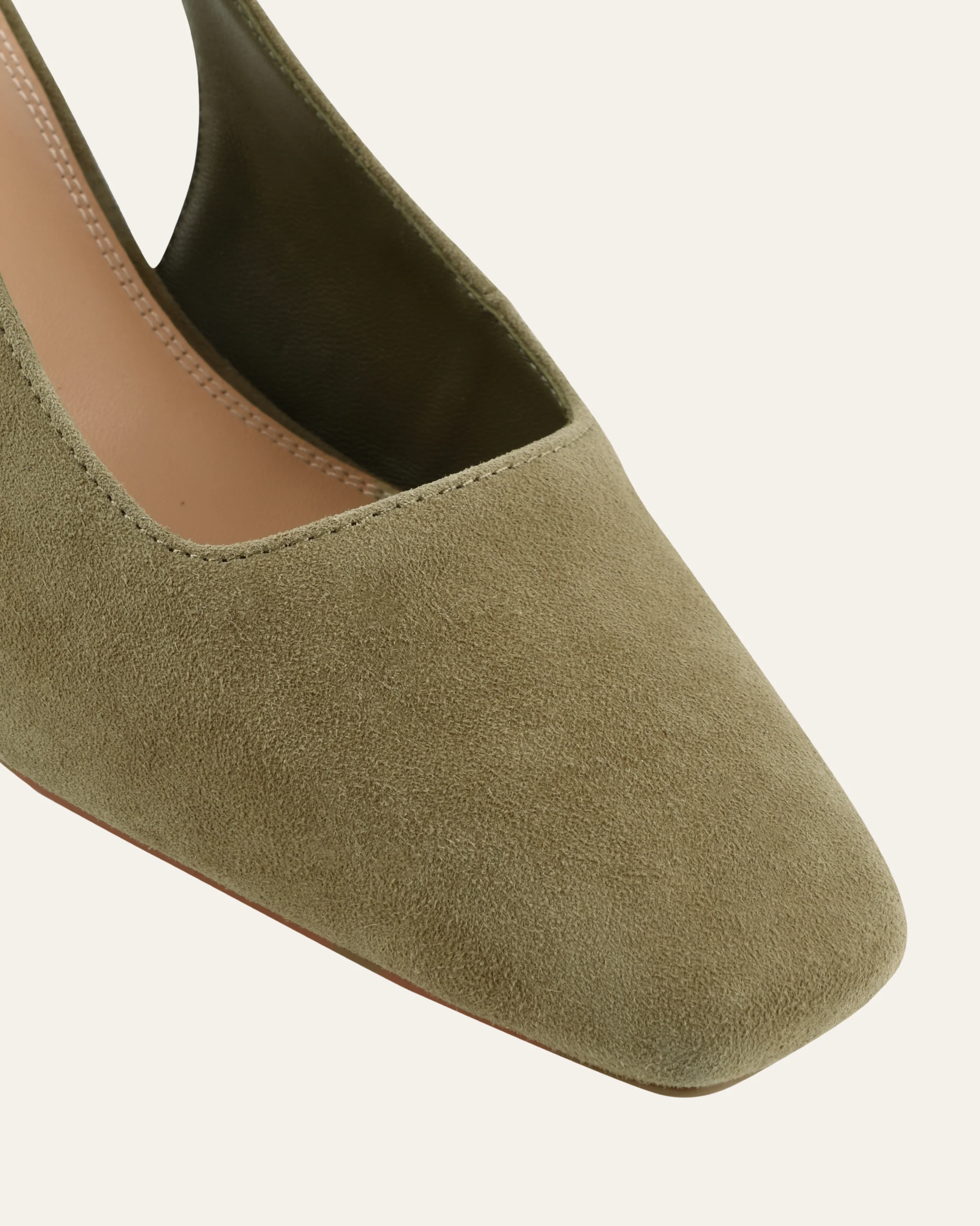 TREY LOW HEELS OLIVE SUEDE - Image 3