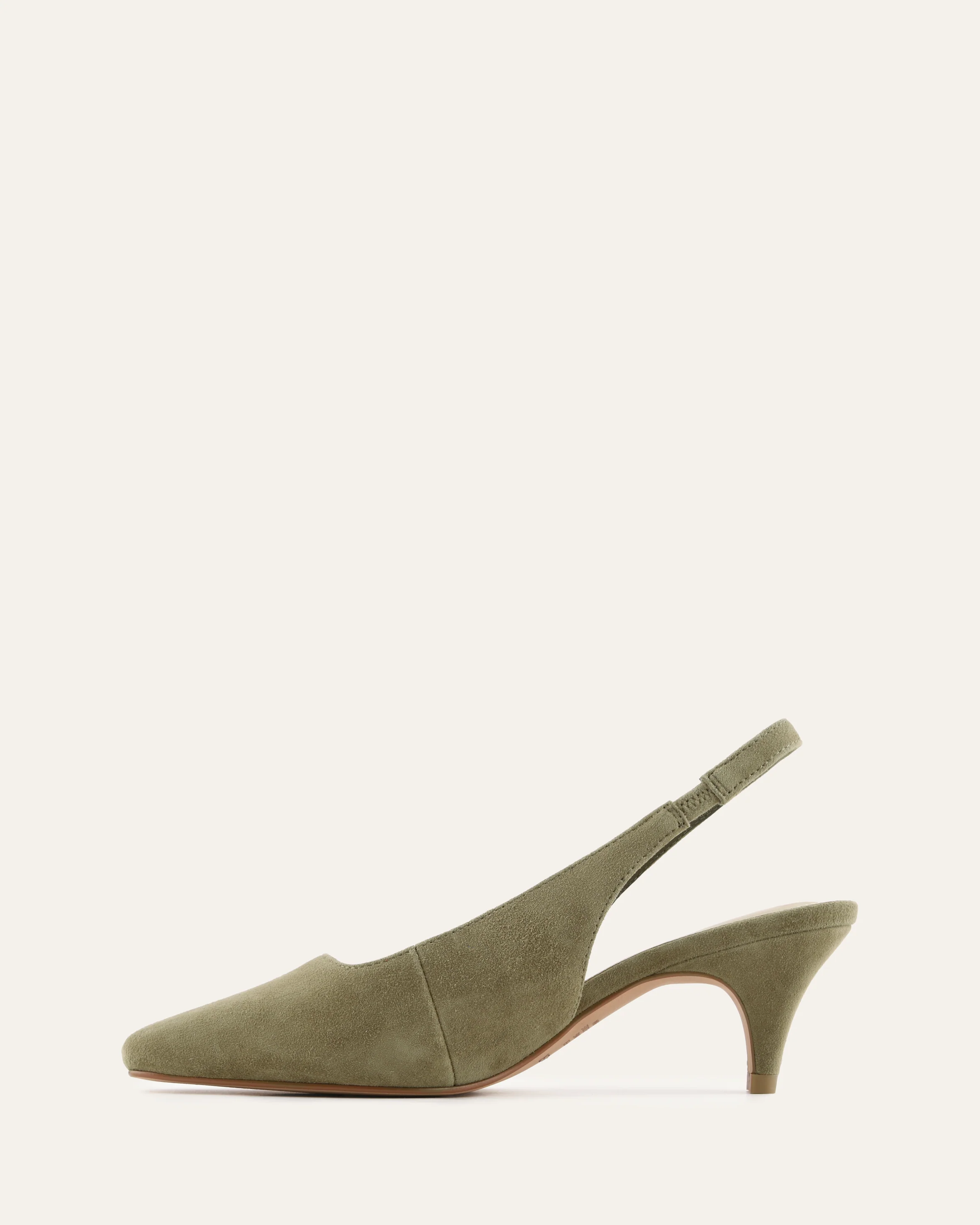 TREY LOW HEELS OLIVE SUEDE - Image 5