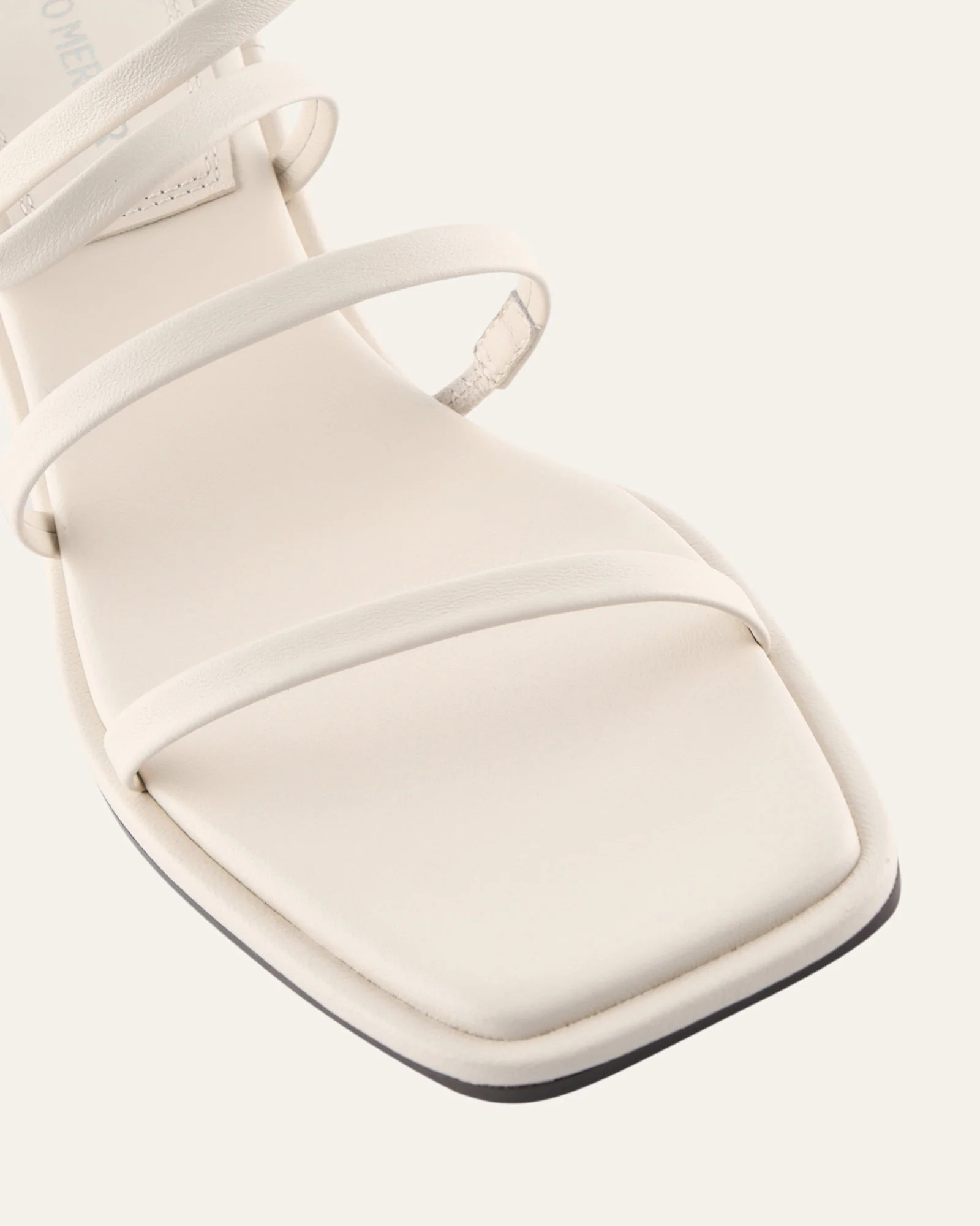 TUCKER MID HEEL SANDALS OFF WHITE LEATHER - Image 4