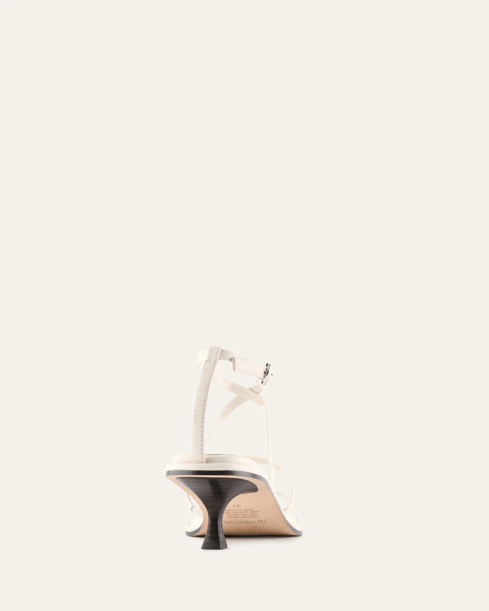 TUCKER MID HEEL SANDALS OFF WHITE LEATHER - Image 5