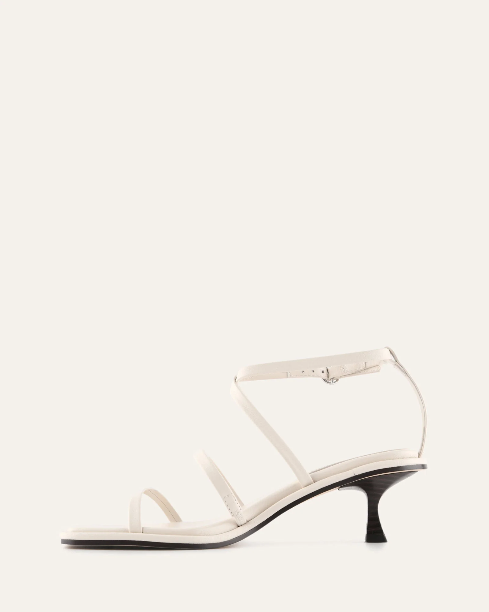 TUCKER MID HEEL SANDALS OFF WHITE LEATHER - Image 6