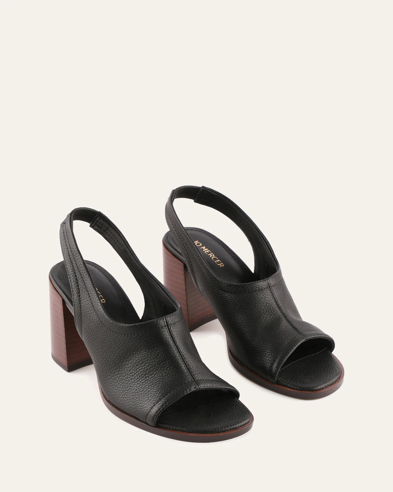 VALARIE HIGH HEEL SANDALS BLACK LEATHER - Image 3